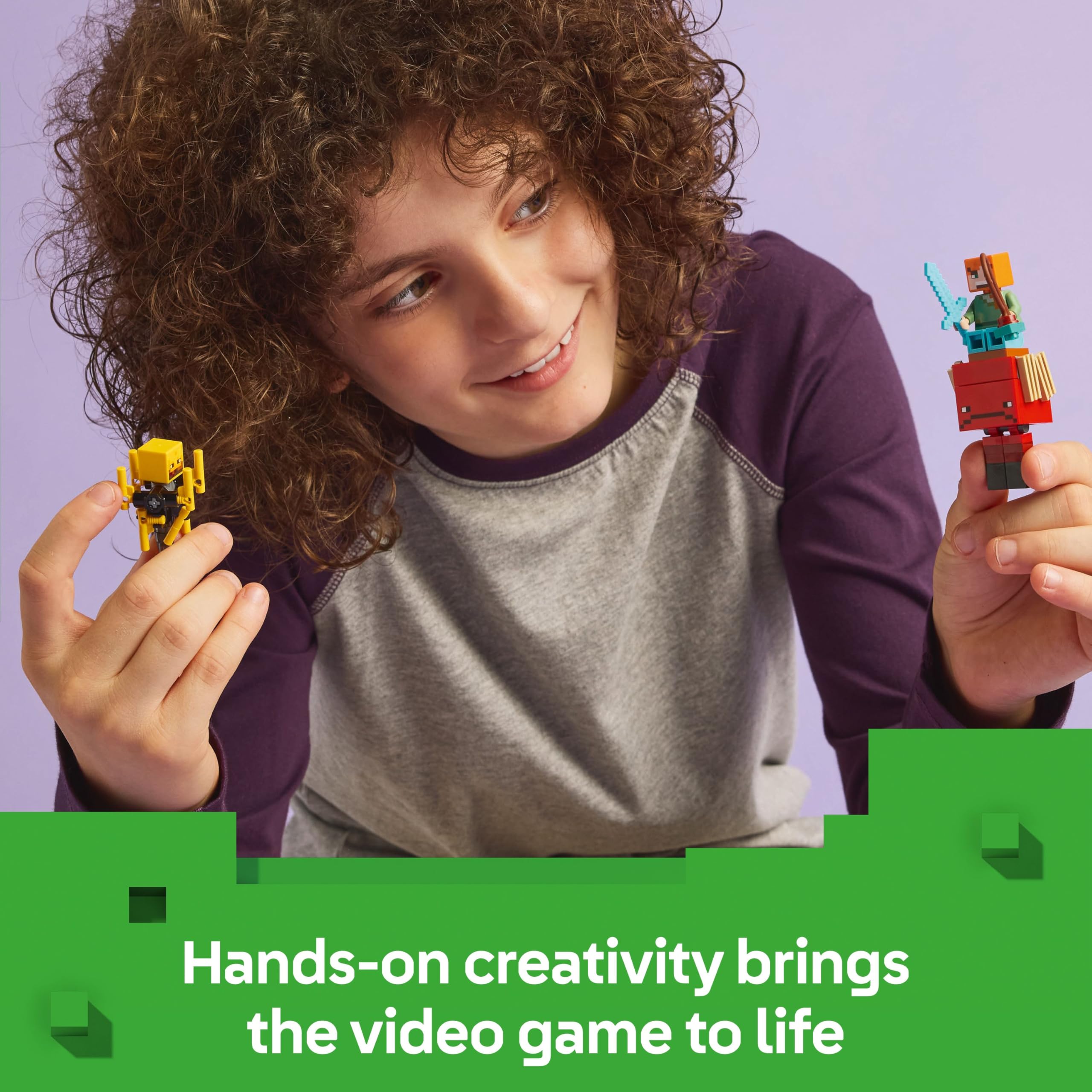 LEGO Minecraft The Nether Lava Battle Building Set - 99-Piece Playset with Alex Figure, Ages 6+ 13