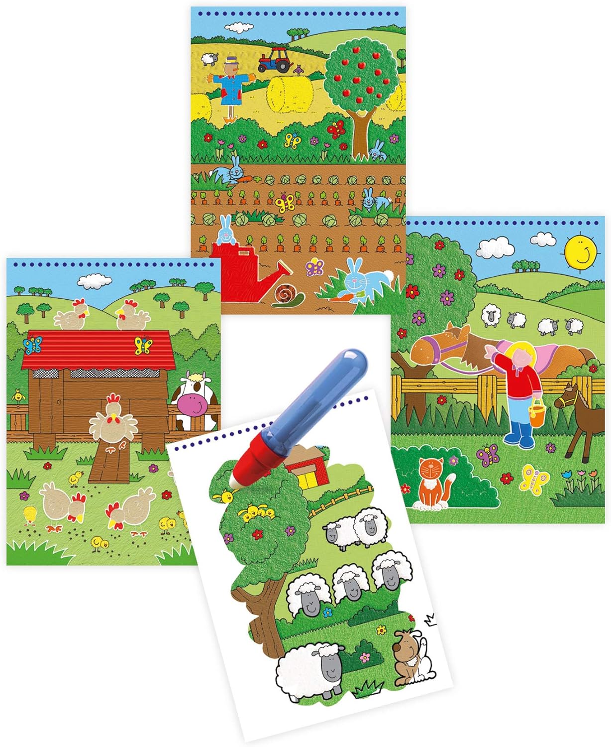 Galt Toys, Wasserzauber – Bauernhof, Malbuch für Kinder ab 3 Jahren 3