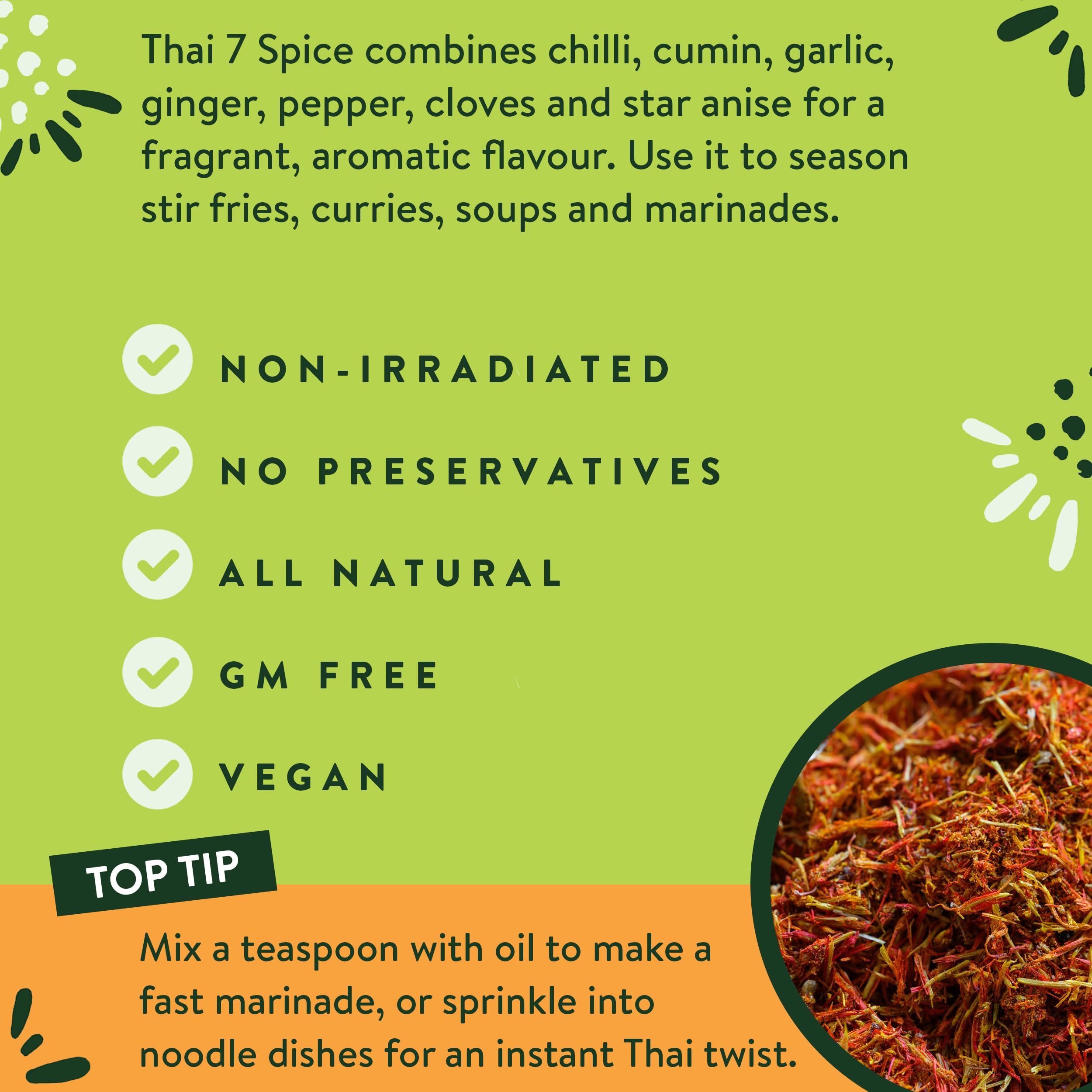 JustIngredients Thai 7 Spice Blend - Authentic Thai Flavour | 250g | Ready-to-Use Mix