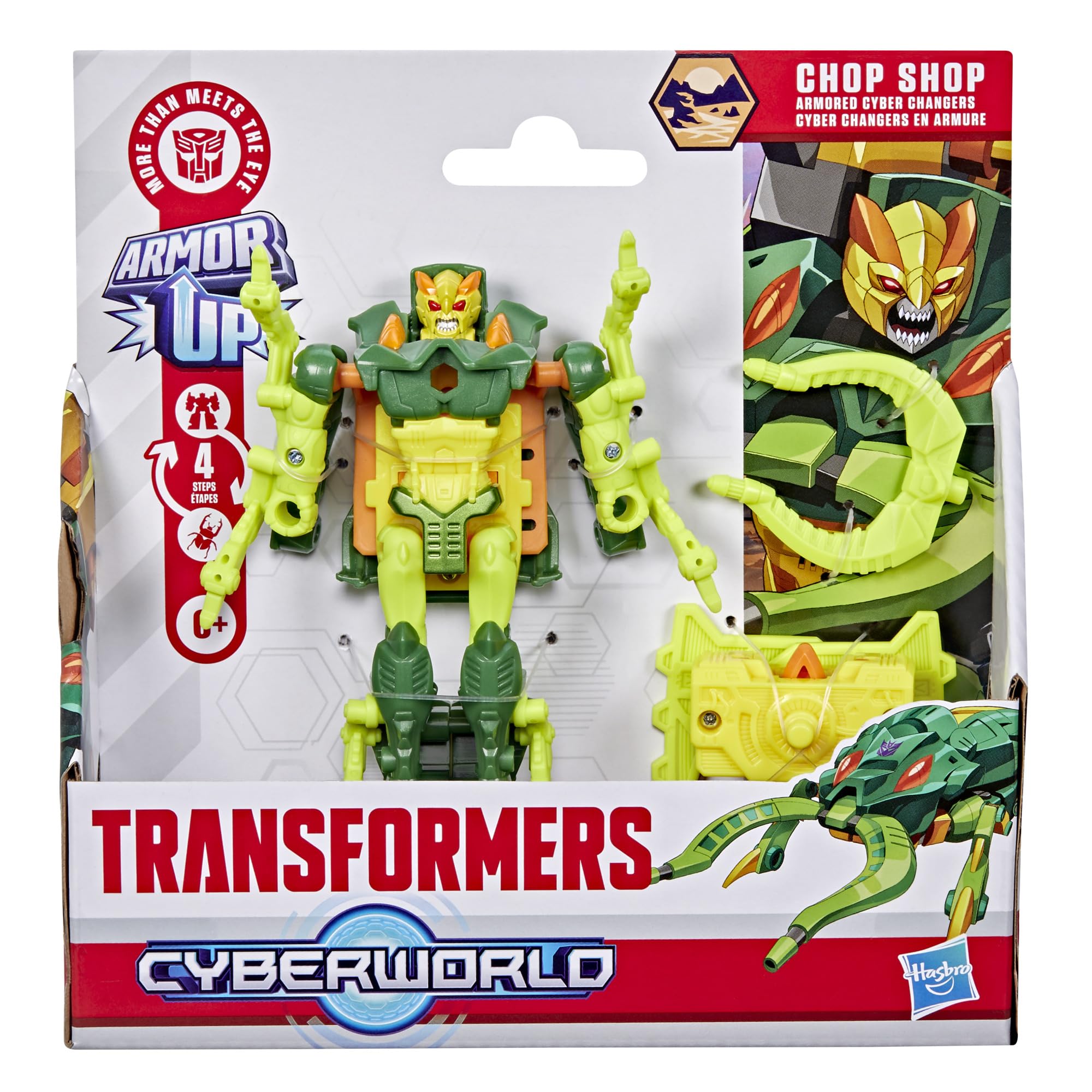 Transformers - CYBERWORLD Armored Cyber Changers Chop Shop Action Figure | 4-Inch Robot | Ages 6+ 2