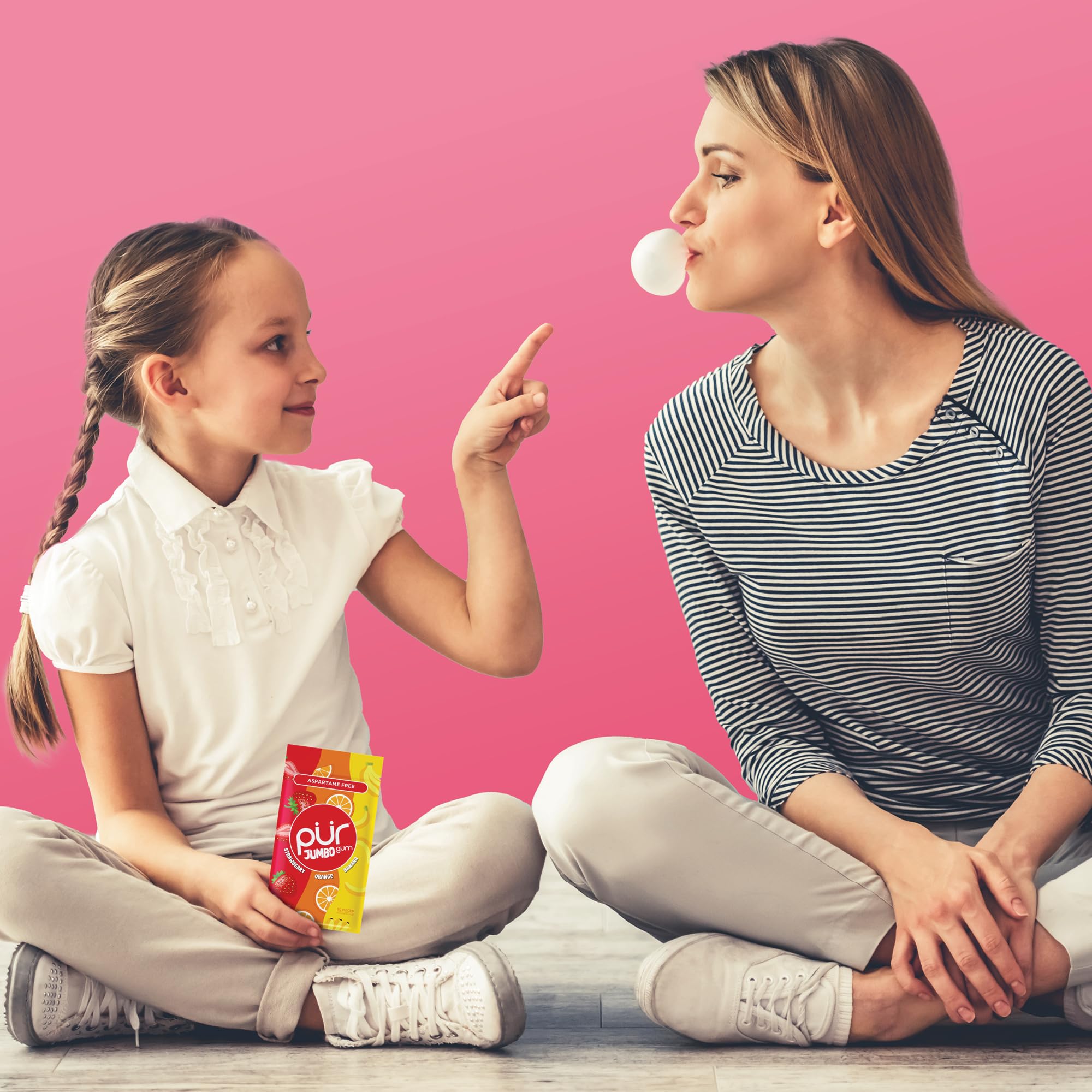 PUR - Jumbo Gum Chewing Gum (81g, Resealable Bag) 4