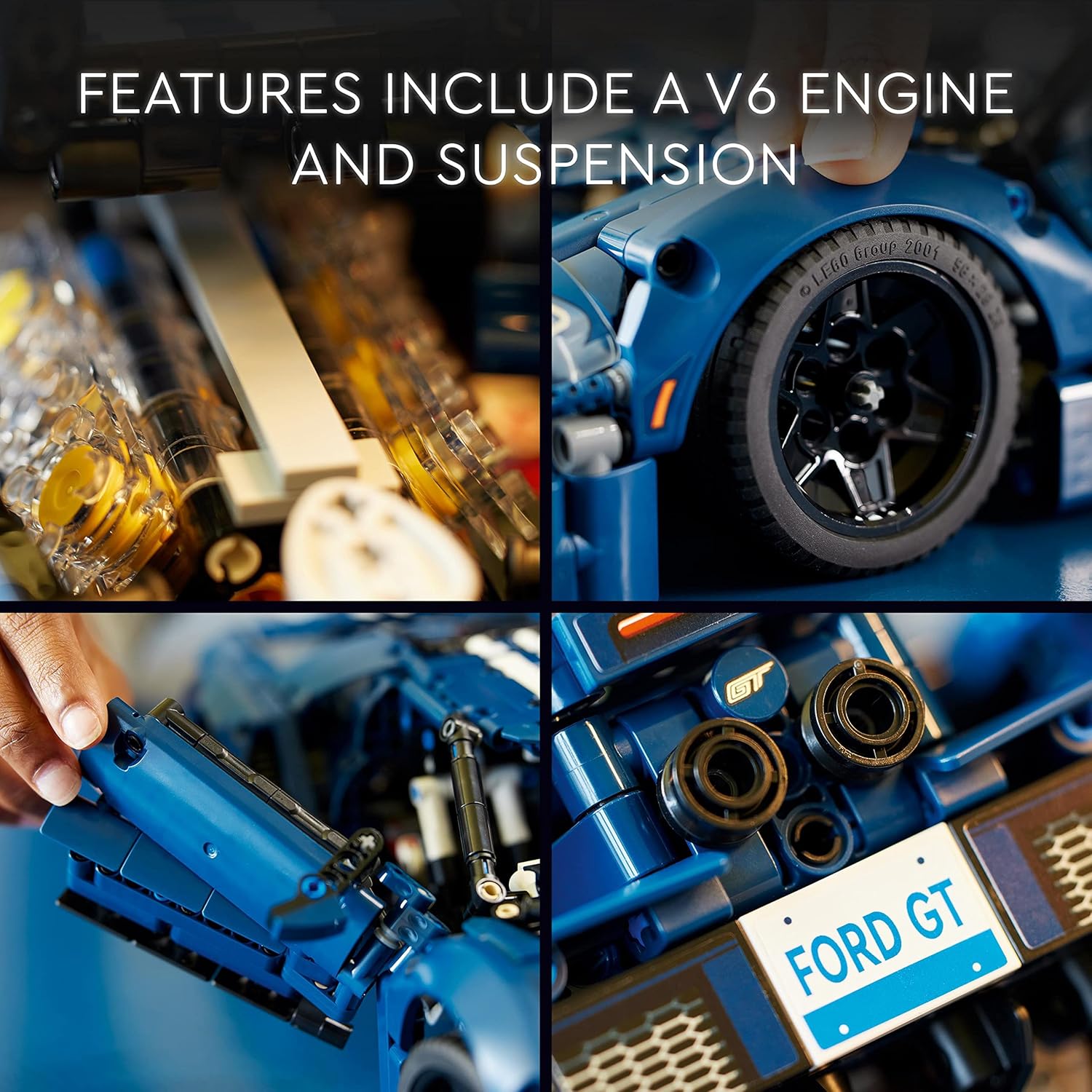 LEGO 42154 Technic 2022 Ford GT Car Model Kit - 1:12 Scale Building Set for Adults