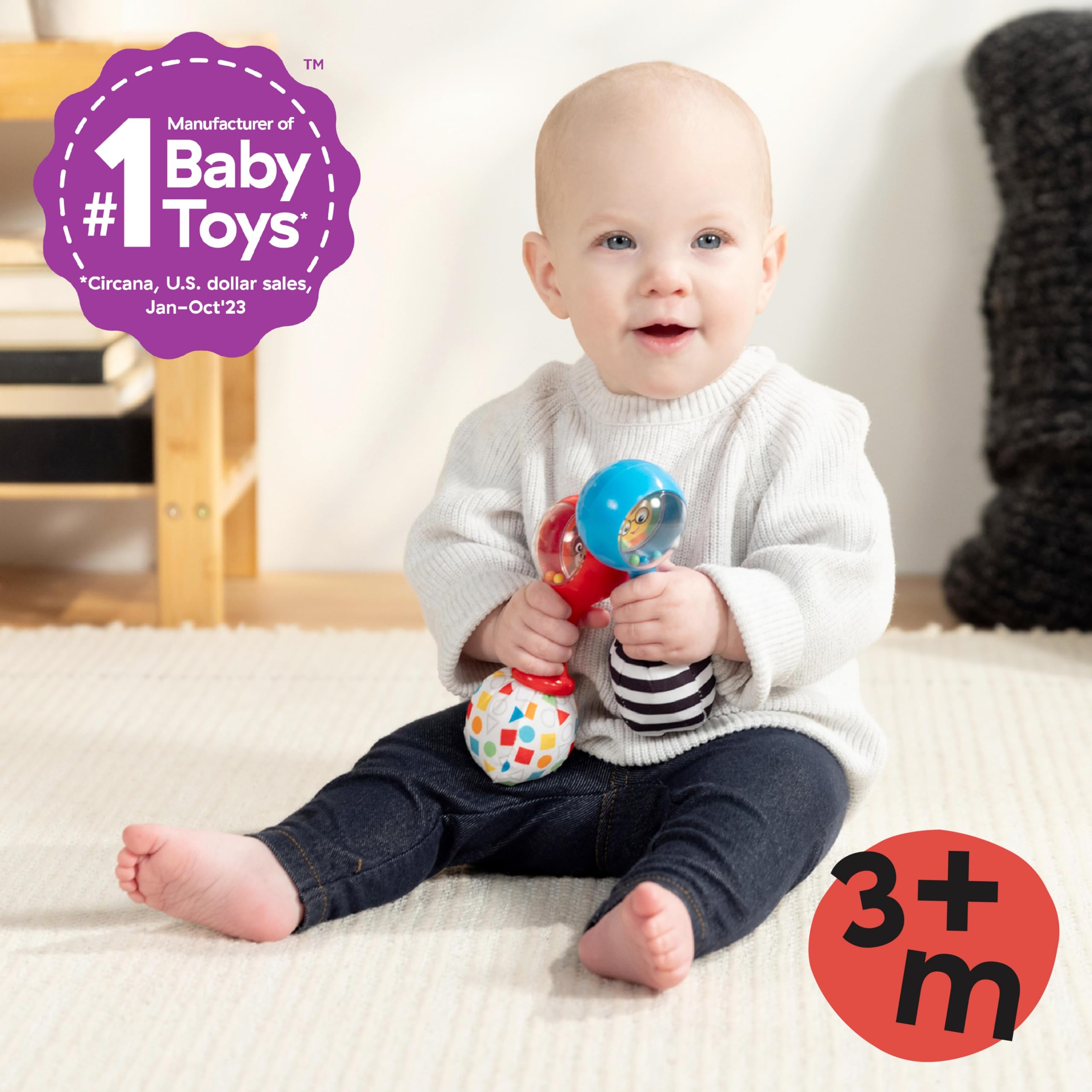 Baby Einstein Shake & Groove Toy Maracas - Musical Instrument Set for Ages 3+ Months 5