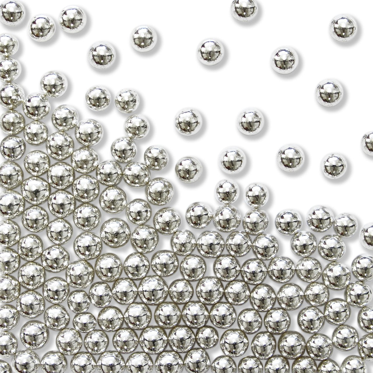 PME Silver Sugar Pearls - Edible Cake Decorations (25g, 4mm)