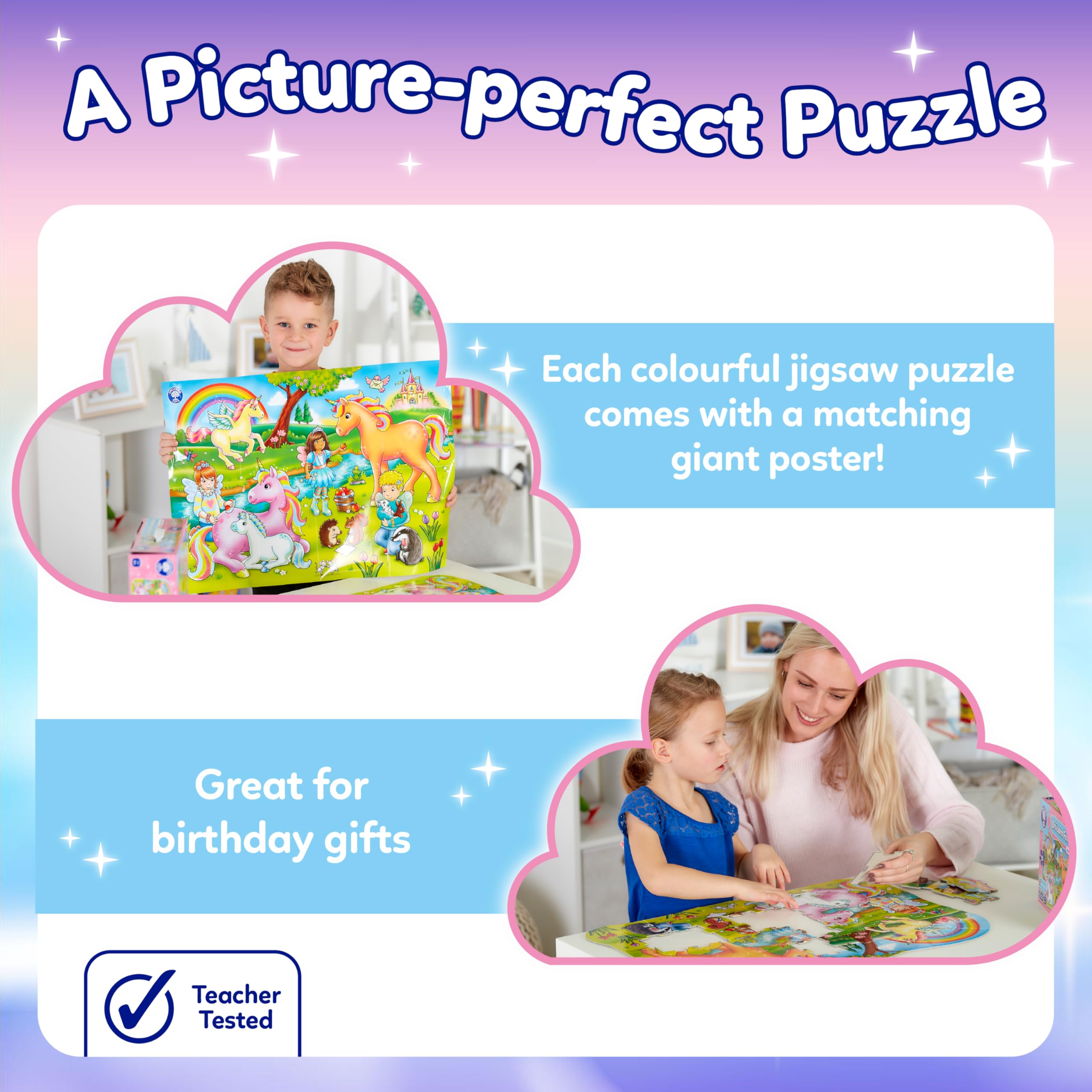 Orchard Toys Einhorn-Freunde-Puzzle – 50-teiliges Lernpuzzle für Kinder ab 4 Jahren 5