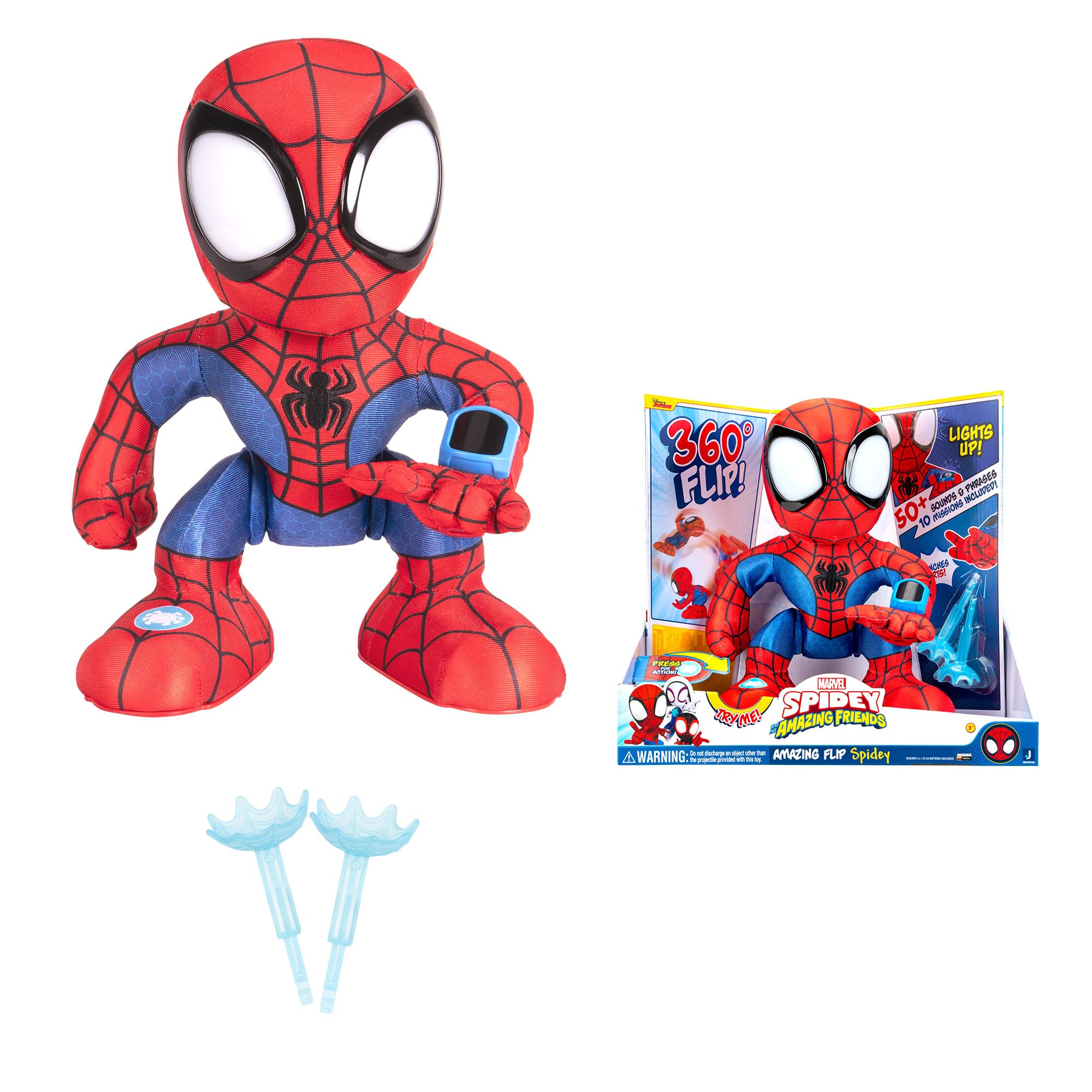 Spider-Man toy figure with packaging on a white background