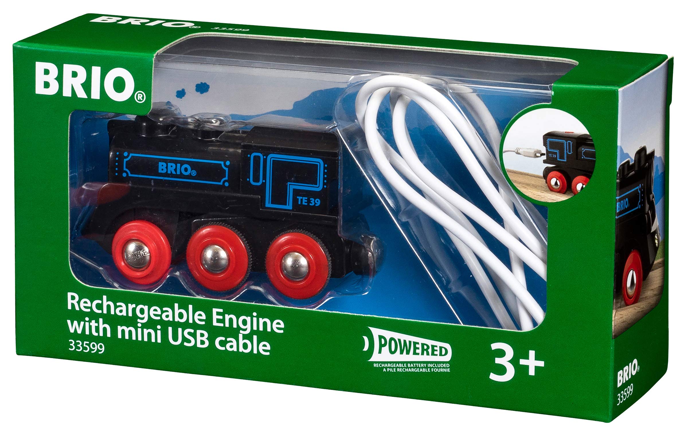 BRIO World Rechargeable USB Battery Powered Engine Toy Train for Kids 3 Years Up 7