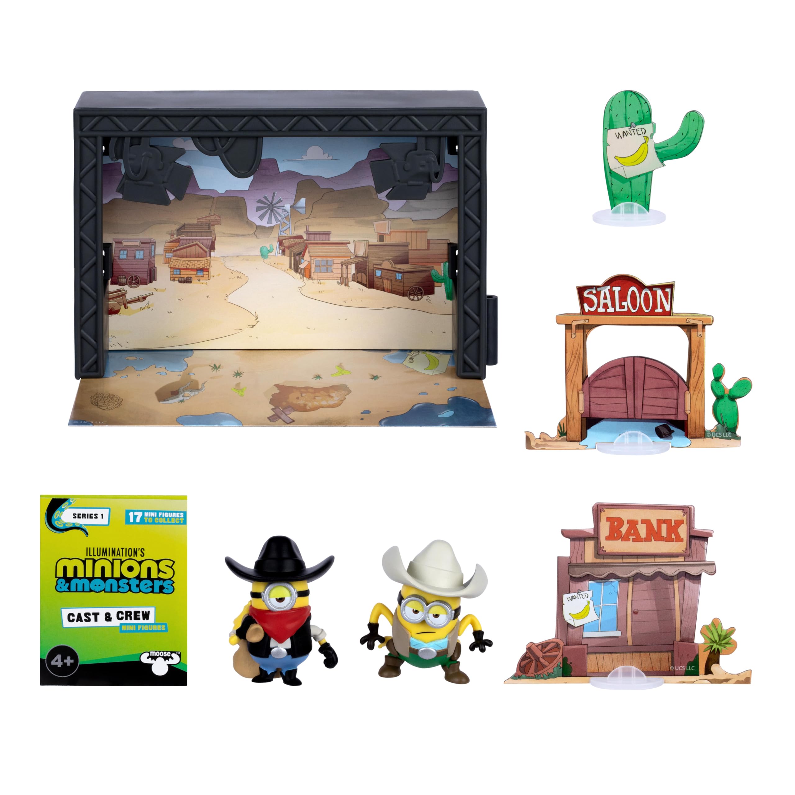 MINIONS Illumination's Monsters Old Western Sound Stage Action Figure Set | Ages 4+ 3