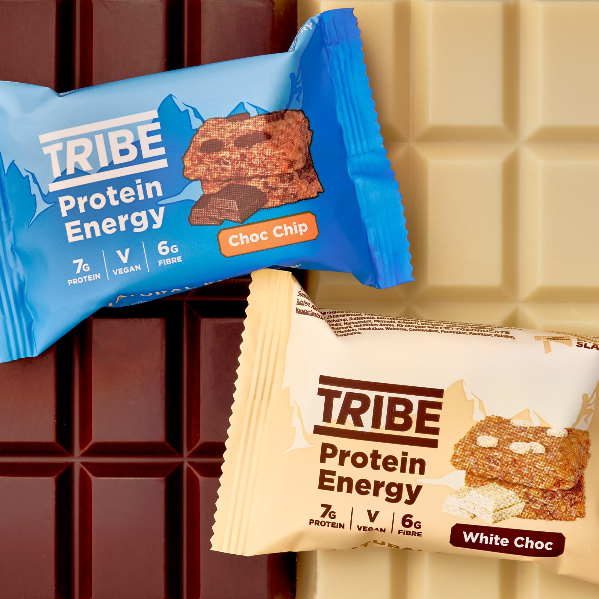 TRIBE Protein Energy Flapjack – Schokostückchen – Pflanzlich, vegan, proteinreich, ballaststoffreich 7