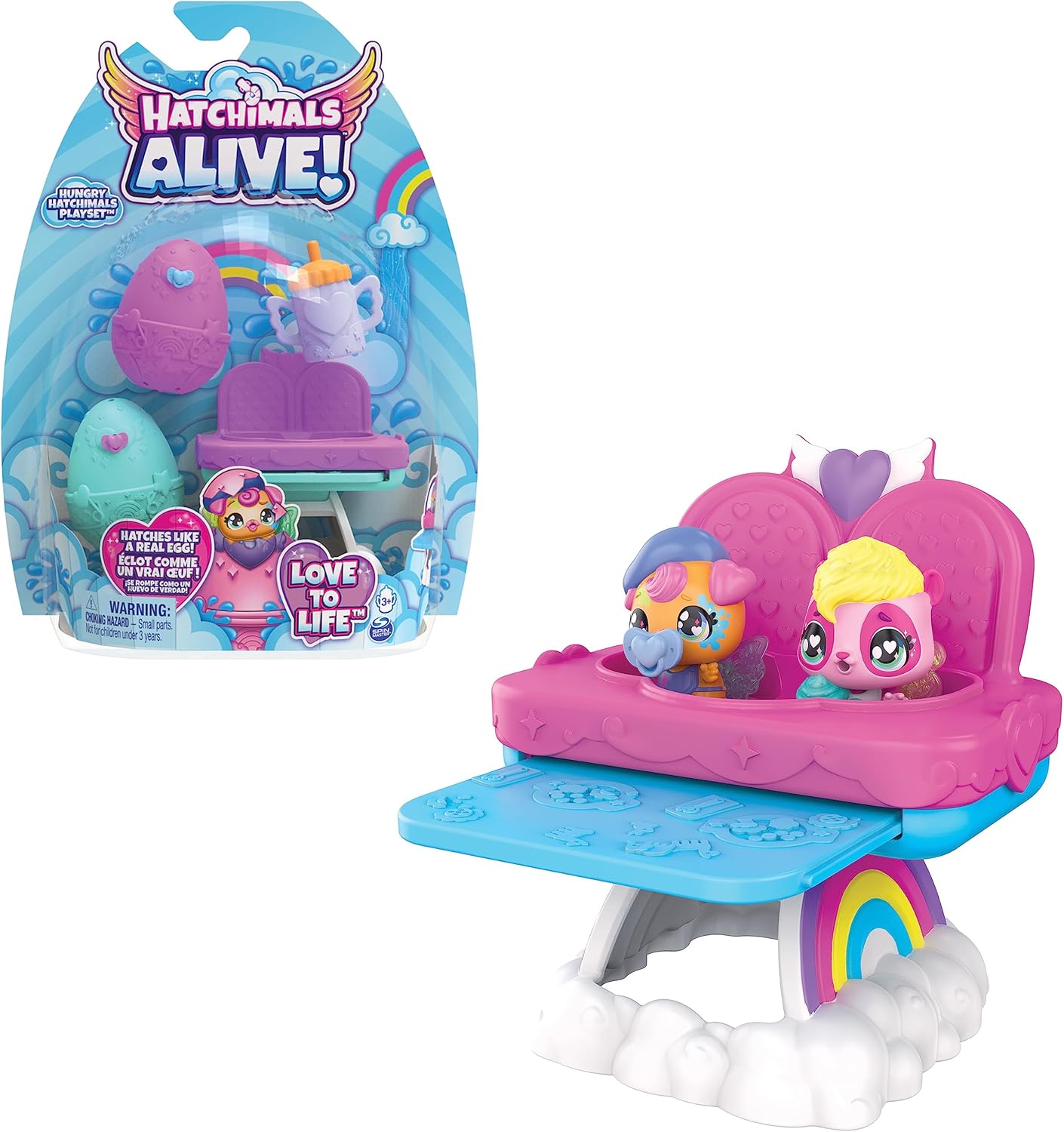 Hatchimals Alive Hungry Playset with Highchair and 2 Mini Figures - Interactive Hatching Fun for Ages 3+ 9