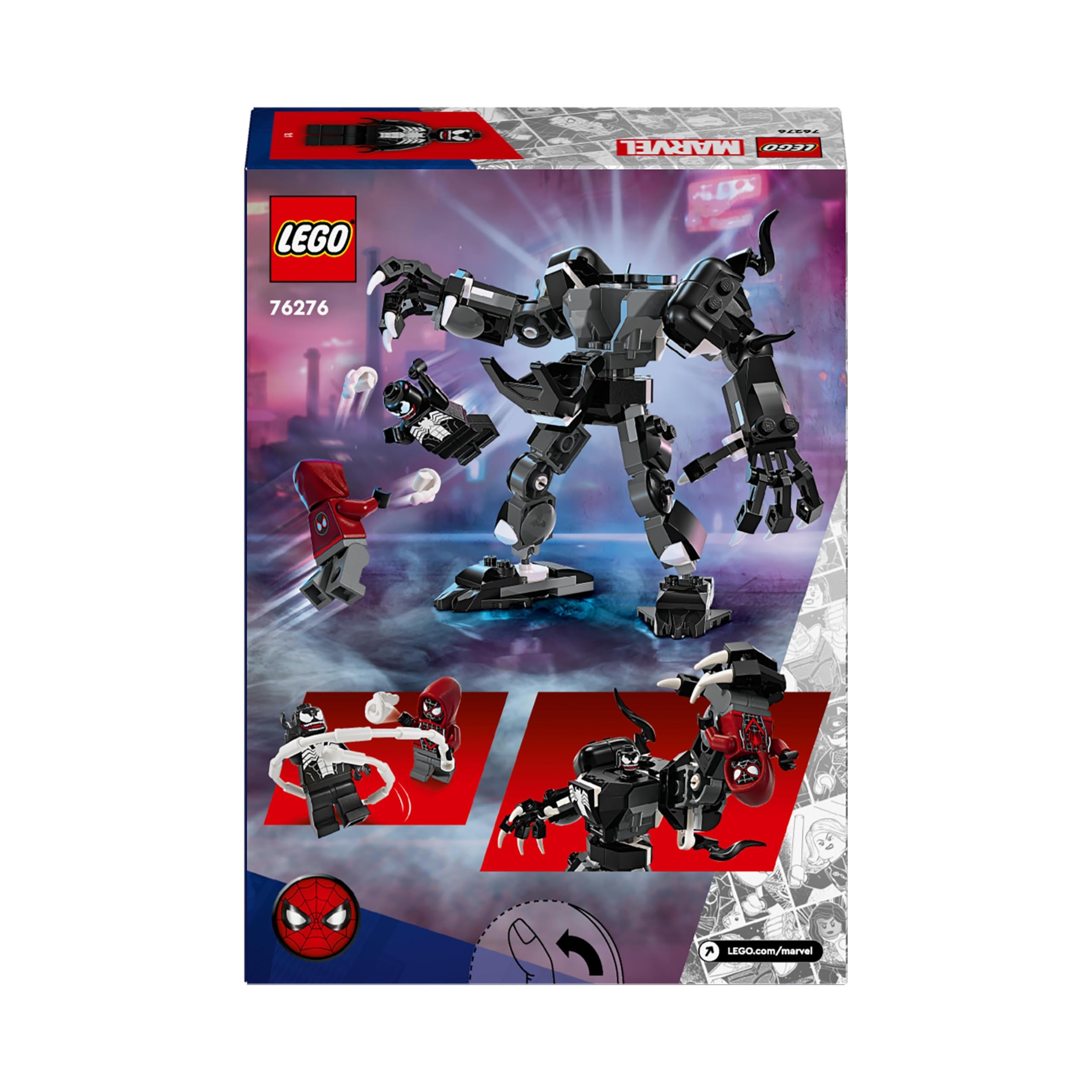 LEGO Marvel Venom Mech Armour vs. Miles Morales - Buildable Spider-Man Action Figure Toy for Ages 6+ 9