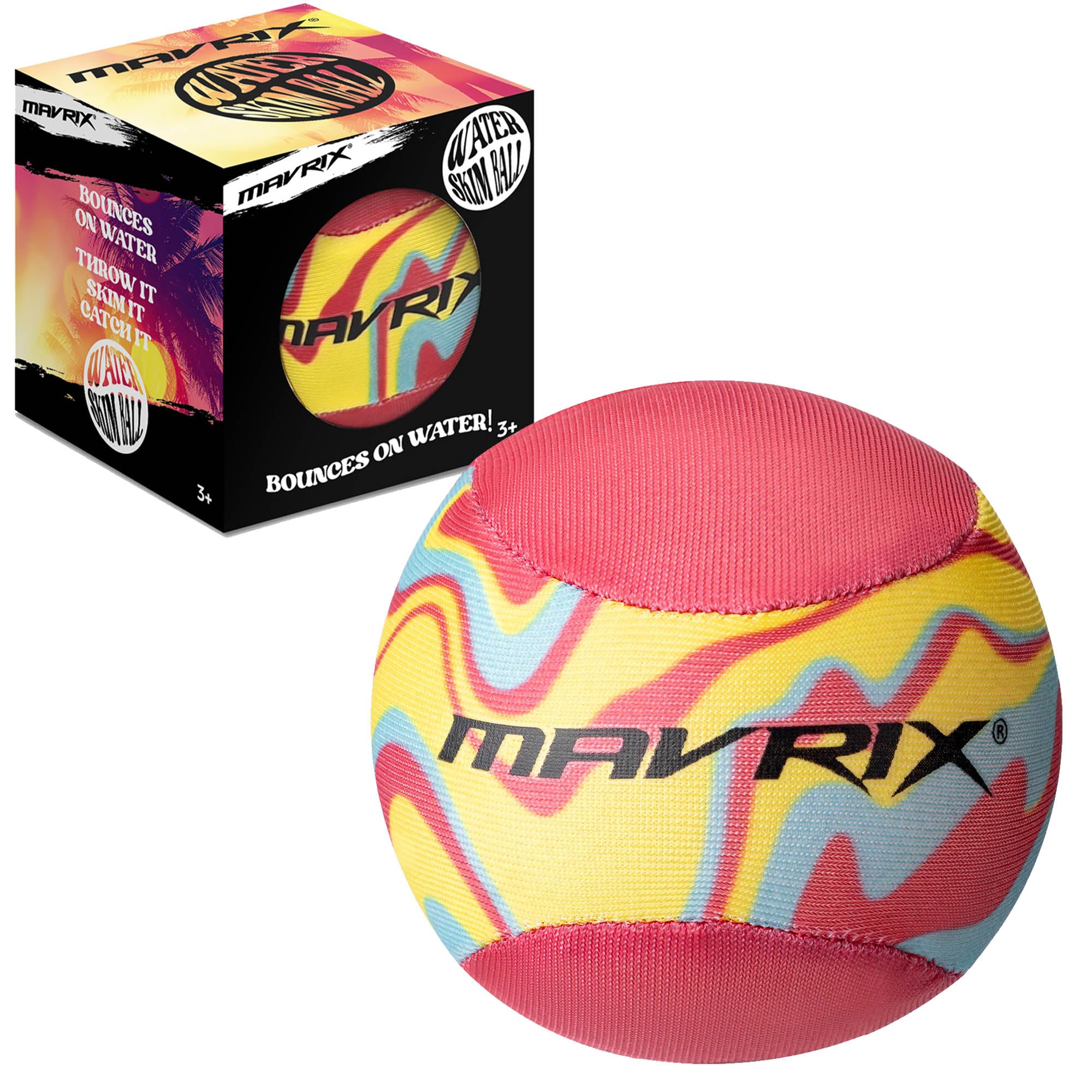 Mavrix Water Skim Ball - Floating Bouncing Ball for Kids and Adults
