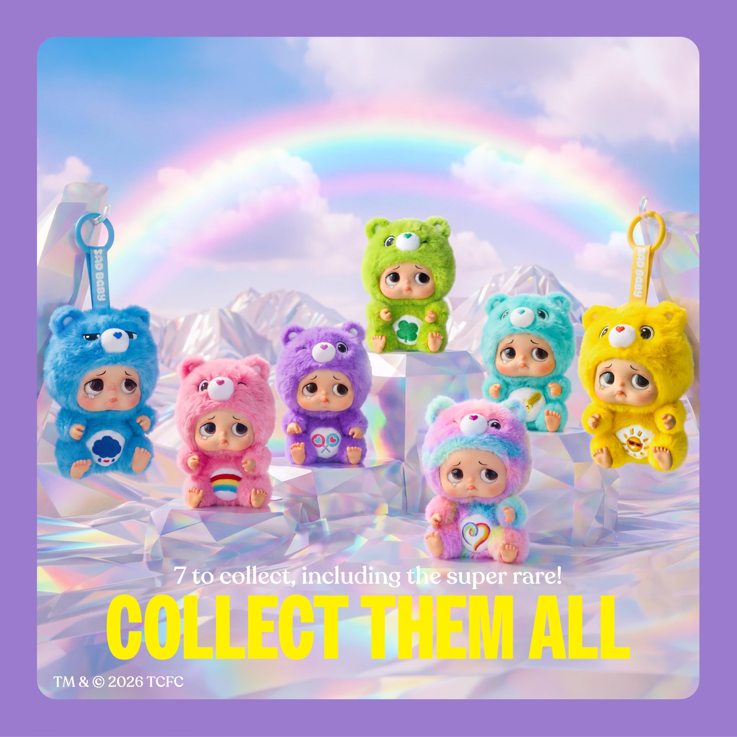 STARBOX Sad Baby Starbox Care Bears Series 1 Blind Box Keychains | Hand Sized Plush | 1/128 Ultra Rare 5