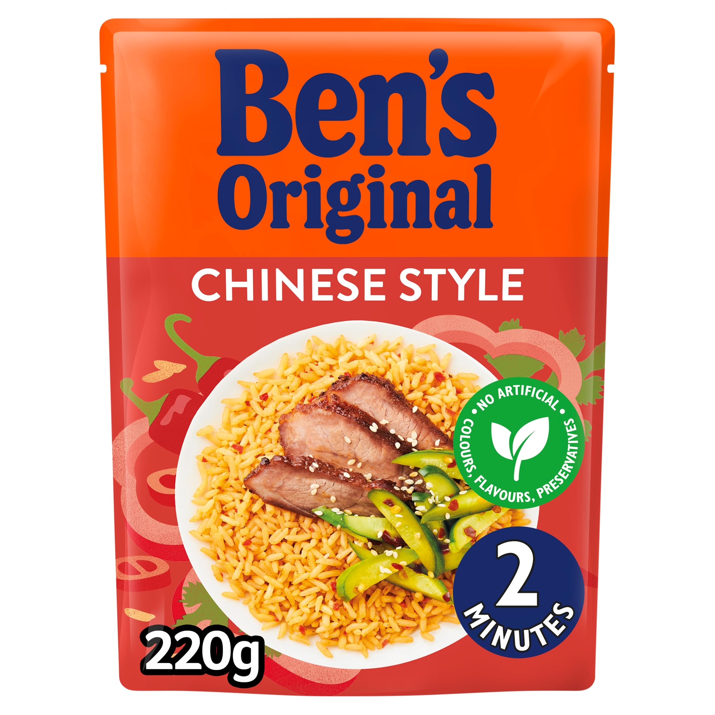Ben's Original Chinese Style Microwave Rice Pouch 220g - Serves 2