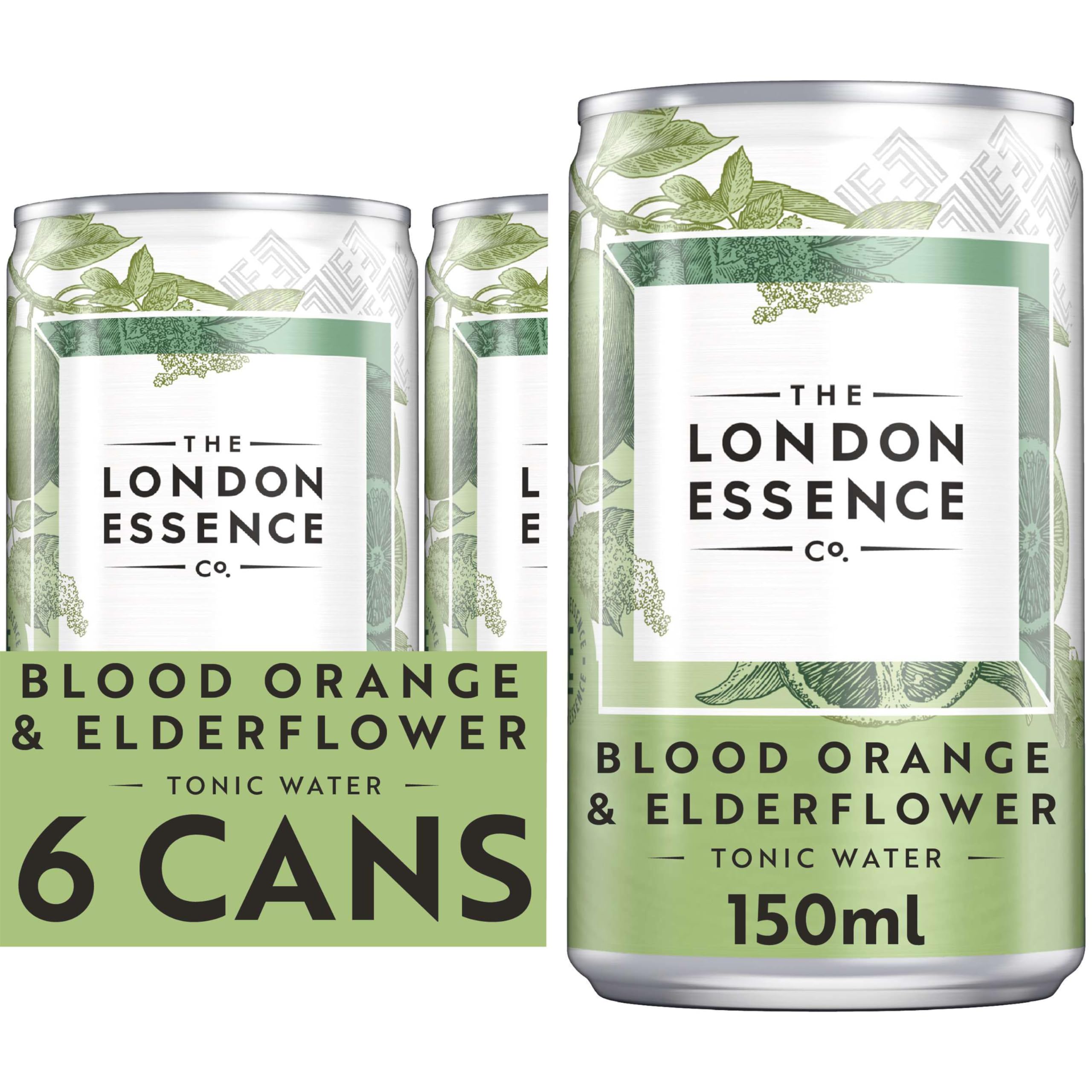 The London Essence Co. Blood Orange & Elderflower Tonic, 250439, Premium Cocktail Mixer 8