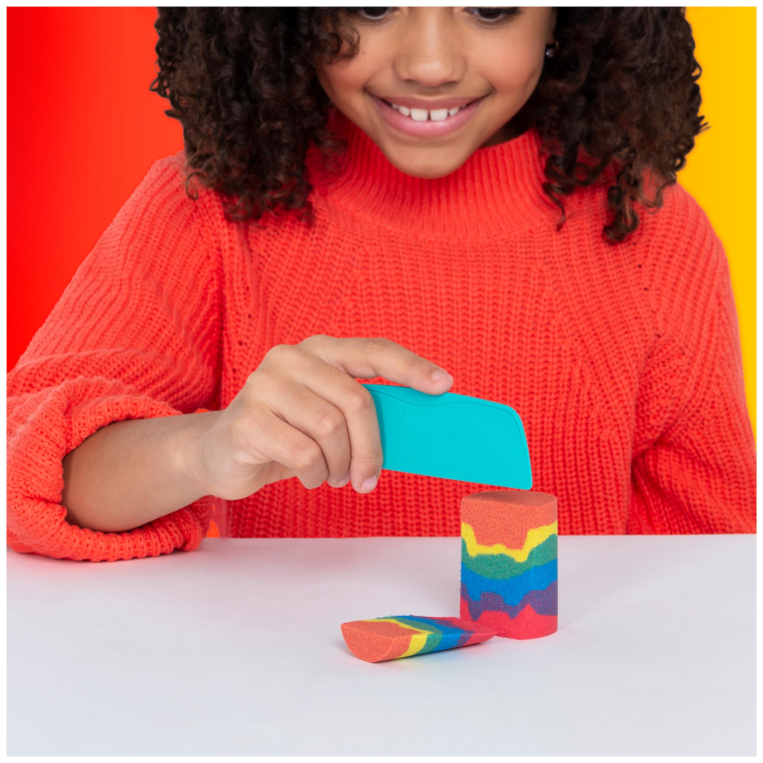 Kinetic Sand Rainbow Mix Set - 382g with 6 Tools for Kids 3+ 12