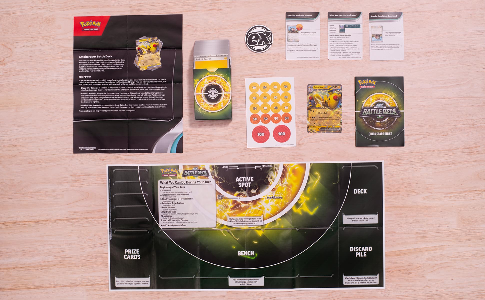 Pokémon TCG: Ampharos ex Battle Deck & 2 Booster Packs 3