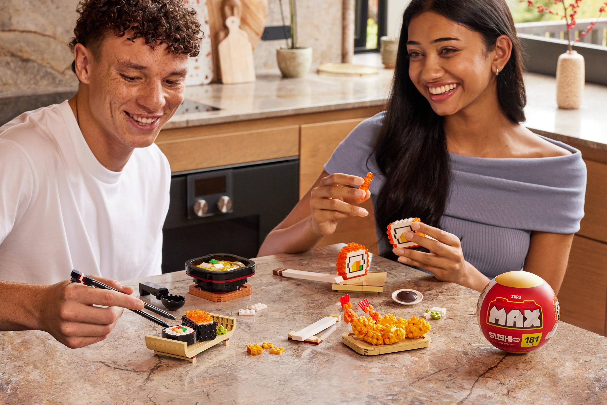 Max Build More Premium Sushi Bar Collection (Tempura) - 212-Piece Building Set for Ages 8+ 3