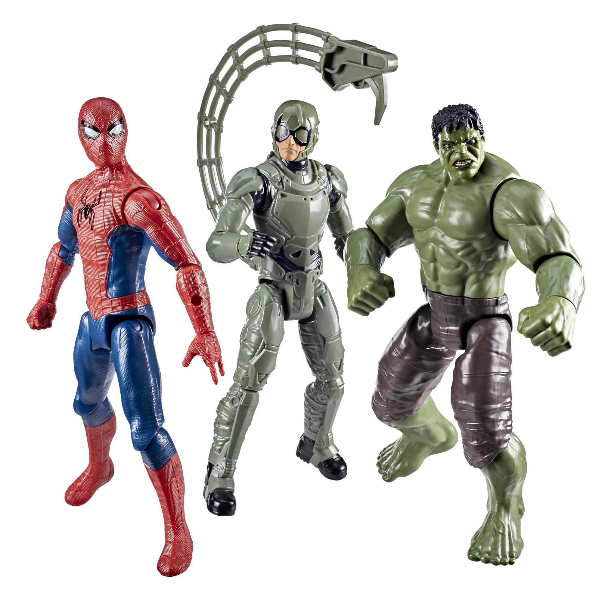 Marvel Titan Series Action Figures - Spider-Man, Hulk, & Marvel's Scorpion 3-Pack | 11.5-Inch Poseable 5