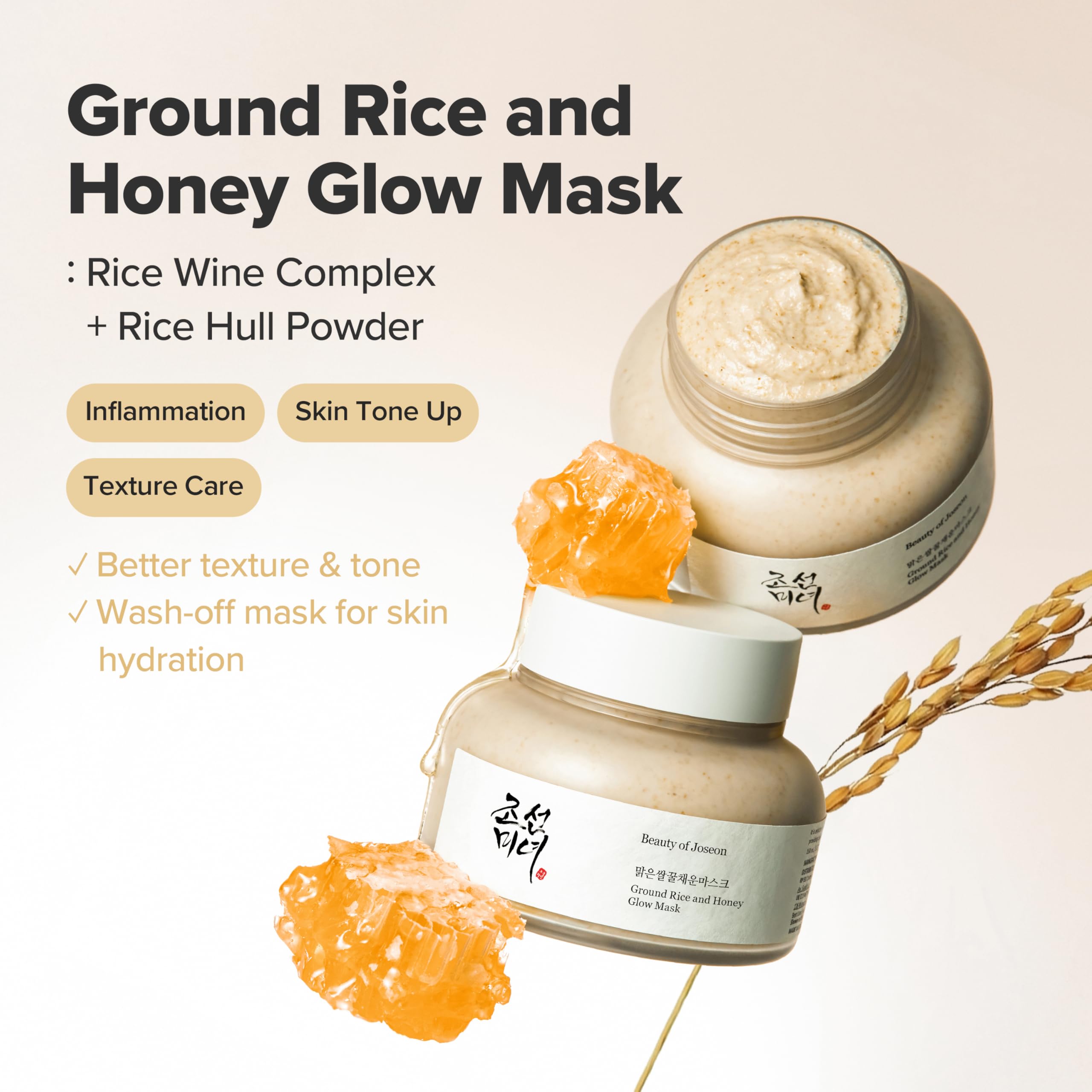 Beauty of Joseon Ground Rice and Honey Glow Mask - Radiant Skin, Gentle Exfoliation | 150ml