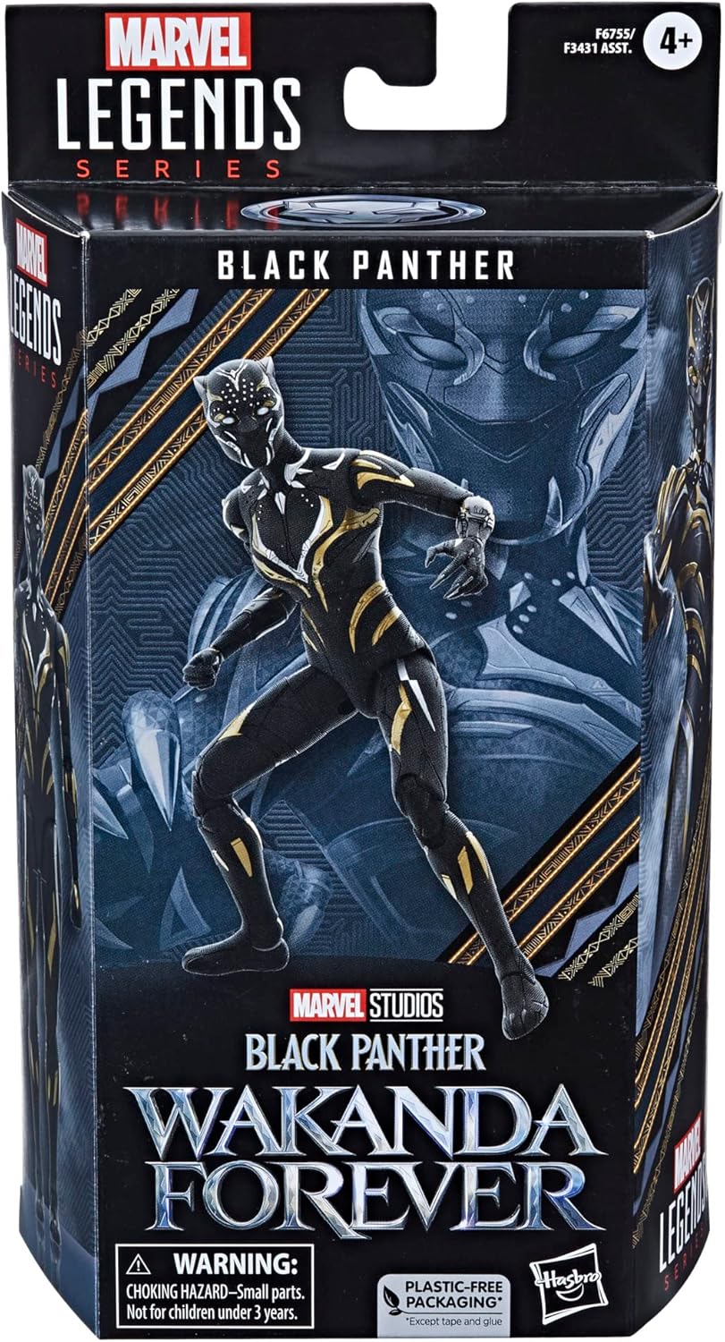 Hasbro Marvel Legends Series Black Panther Action Figure - 6-Inch-Scale Collectible with Swappable Hands