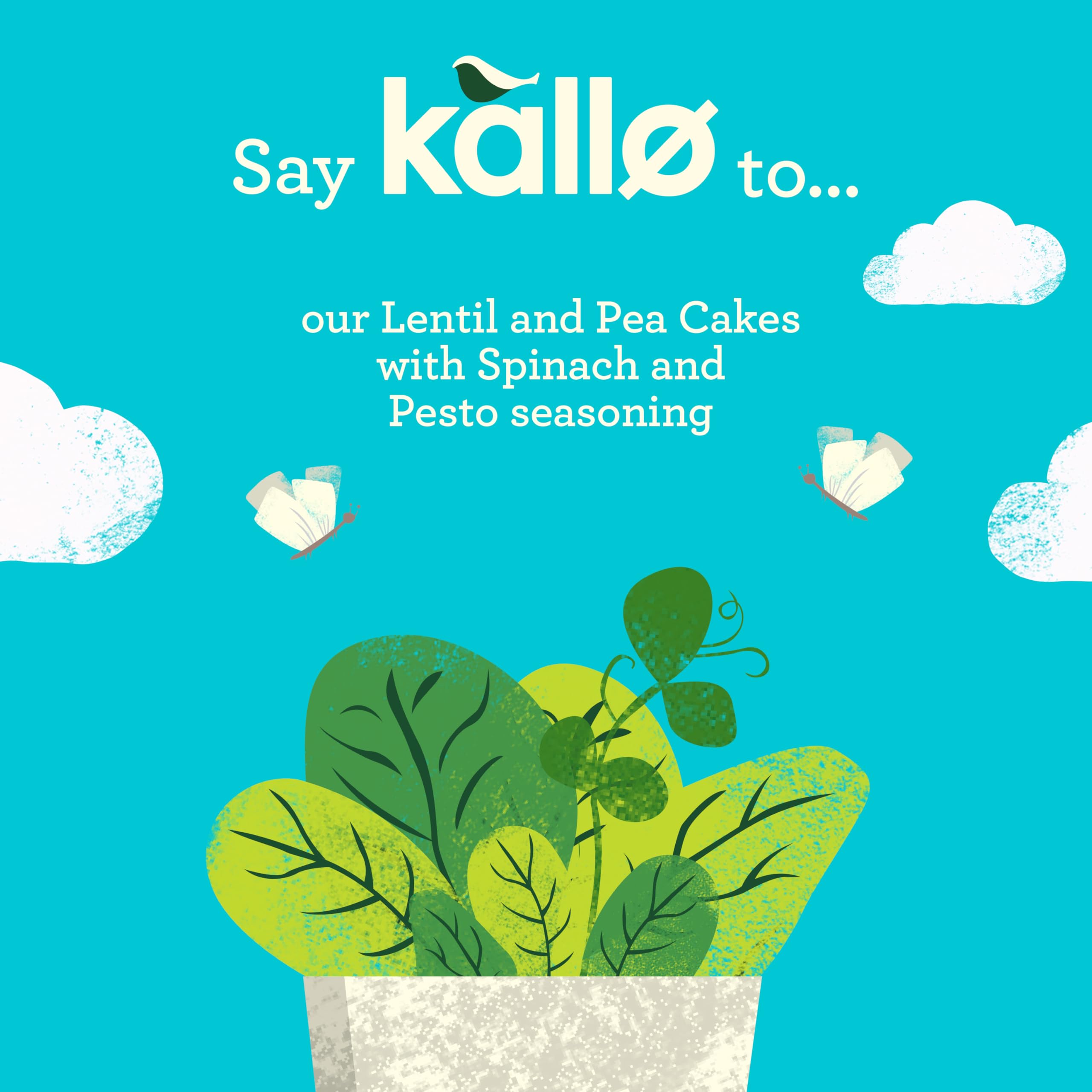 Kallo Spinach & Pesto Veggie Cakes, Lentil & Pea Puffed Crackers Made From Plant 8