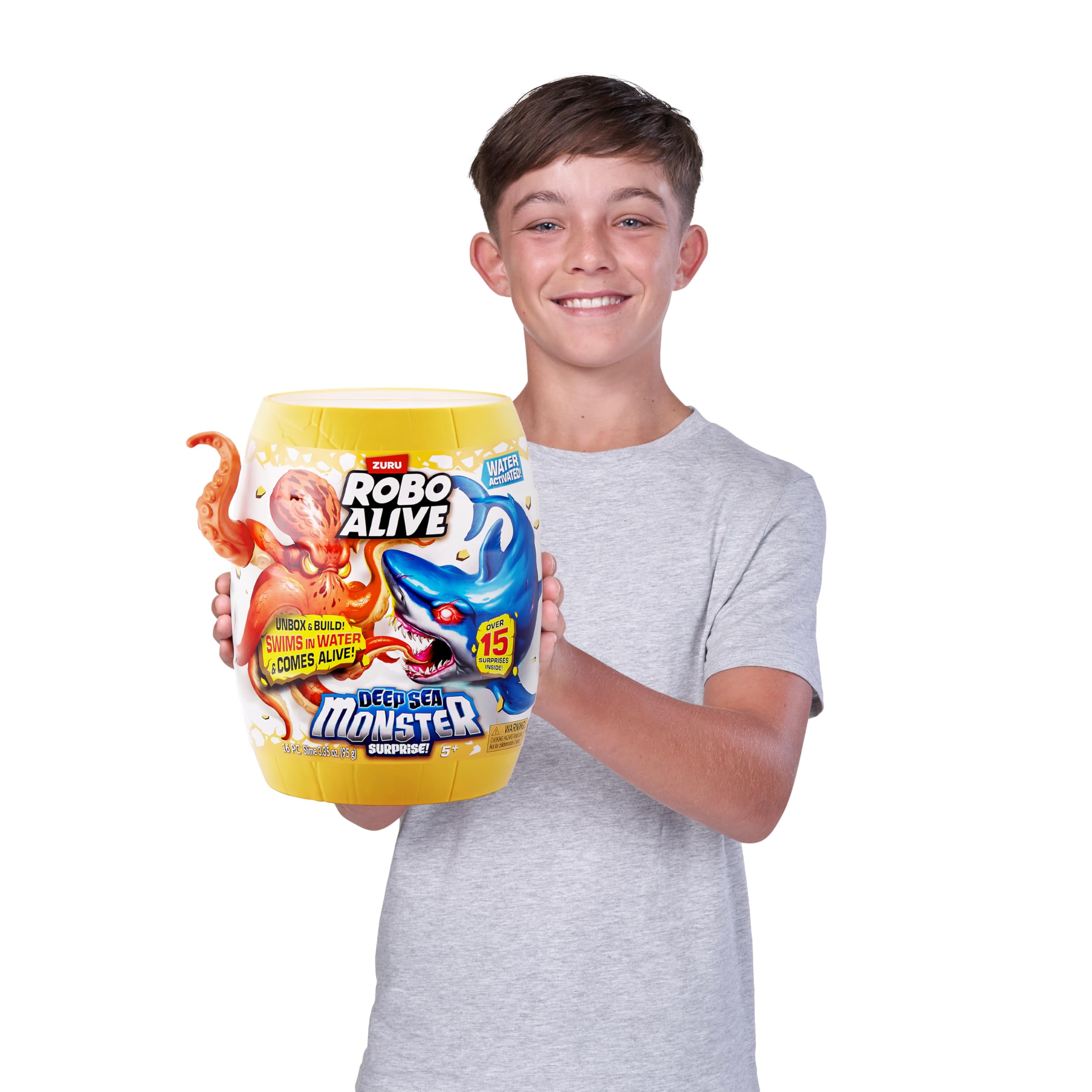 Robo Alive Deep Sea Monster Surprise - Octopus Water-Activated Slime Playset 4