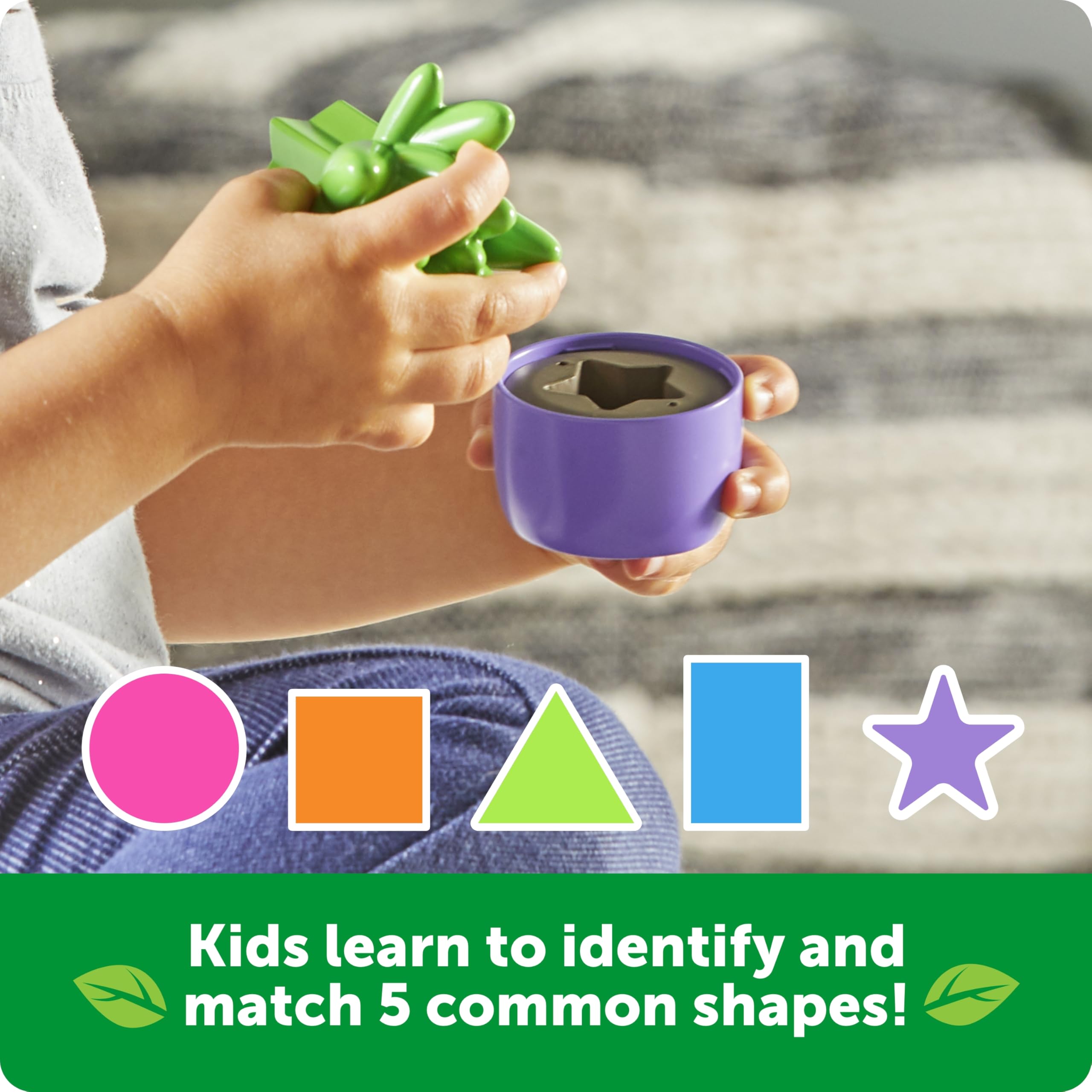 Learning Resources Shape & Colour Garden Flower Toy for Toddlers | 20 Piece Set | Ages 18 Months+ 2
