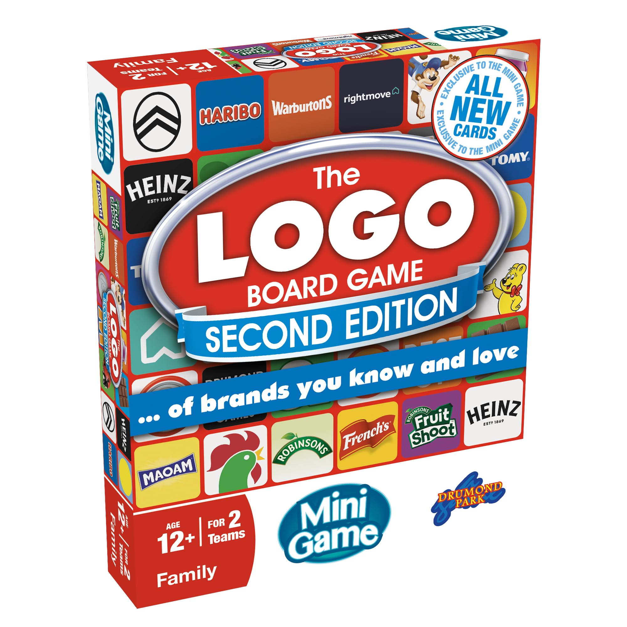 Drumond Park The LOGO Mini Board Game Second Edition - Family Trivia Game for Travel