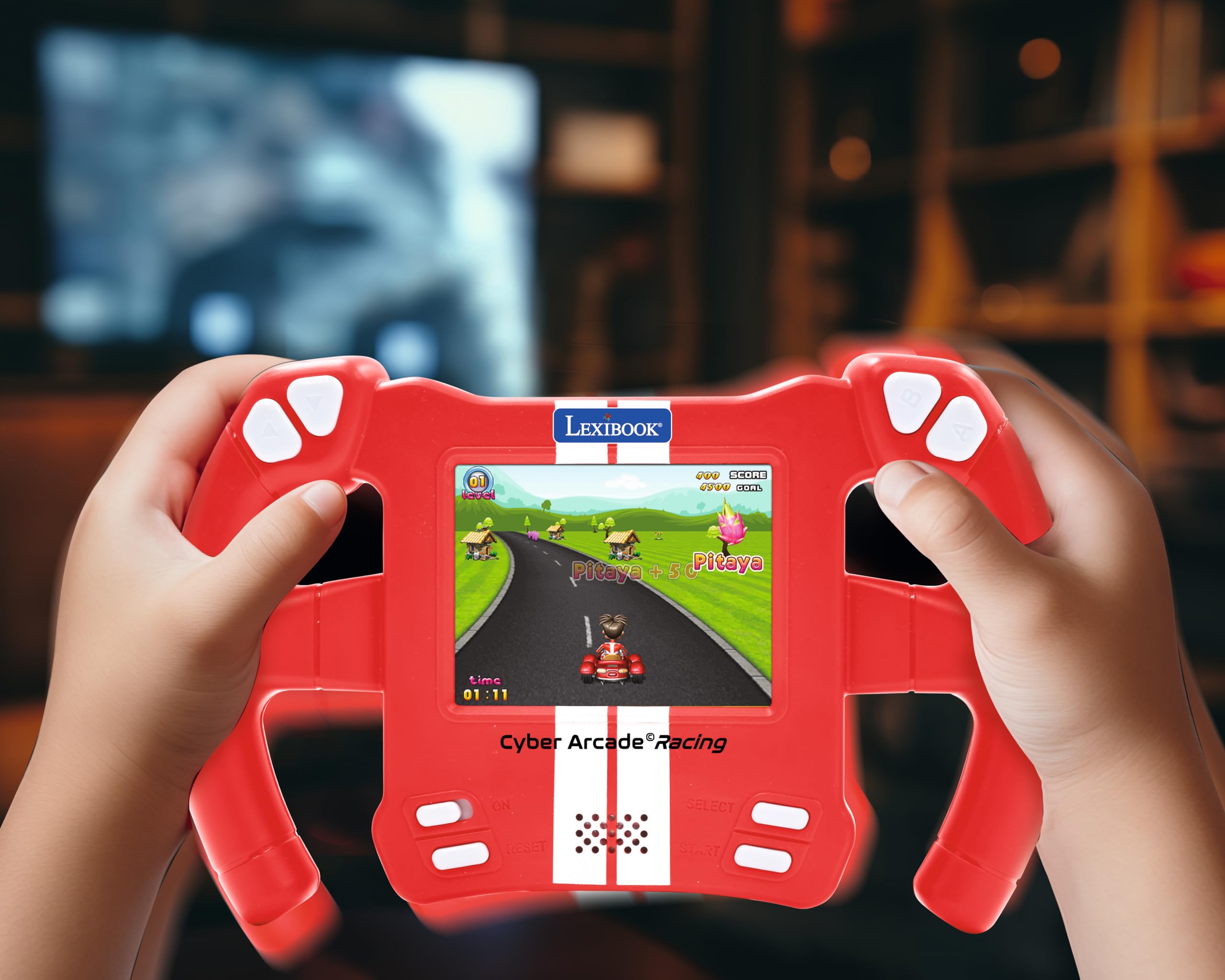 Lexibook JL3150 Cyber Arcade Motion Console - 30 Racing, Action & Puzzle Games - Red 5