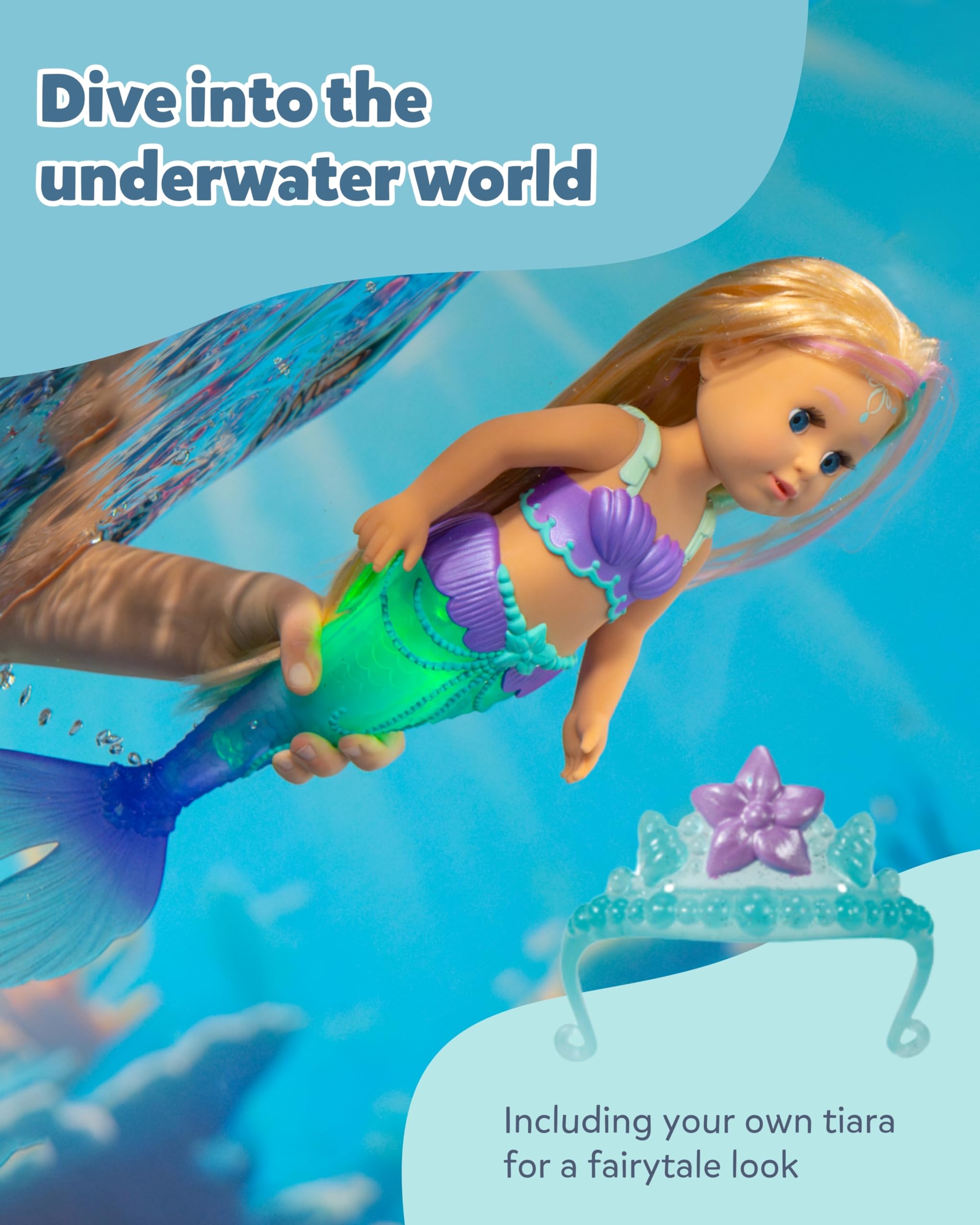 BABY born Mermaid - 43cm Colour-Changing Tail Doll with Sparkly Tiara 4