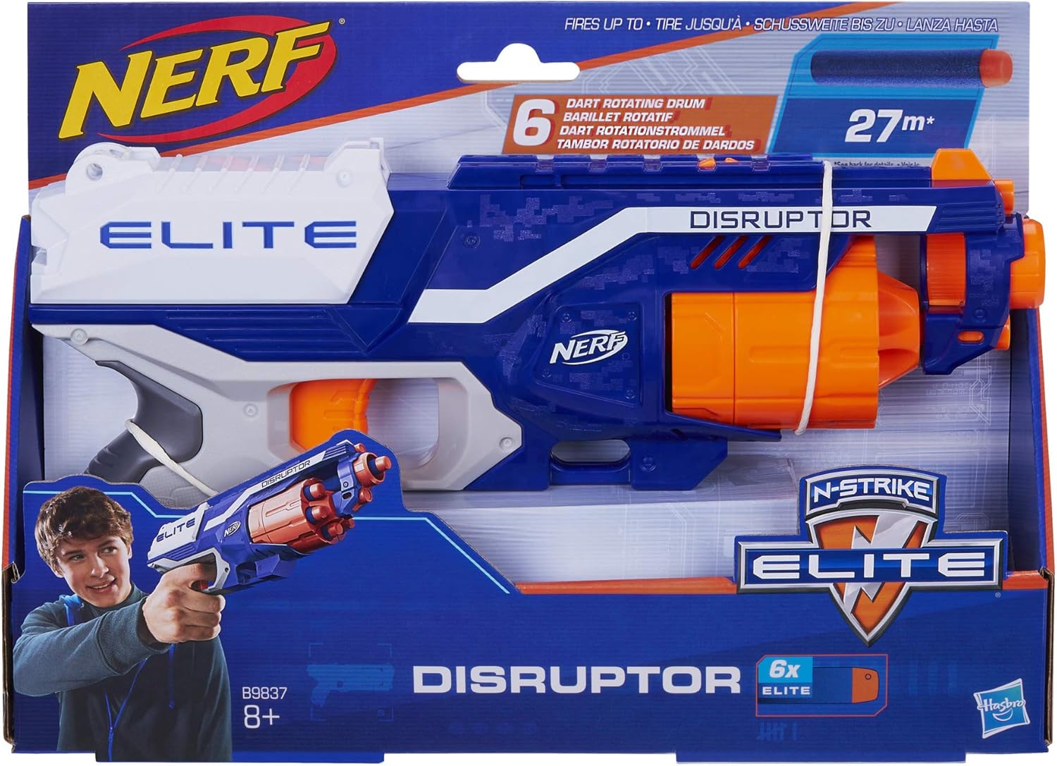 Nerf N-Strike Elite Disruptor - 6-Dart Rotating Drum Blaster for Fast-Paced Action 11