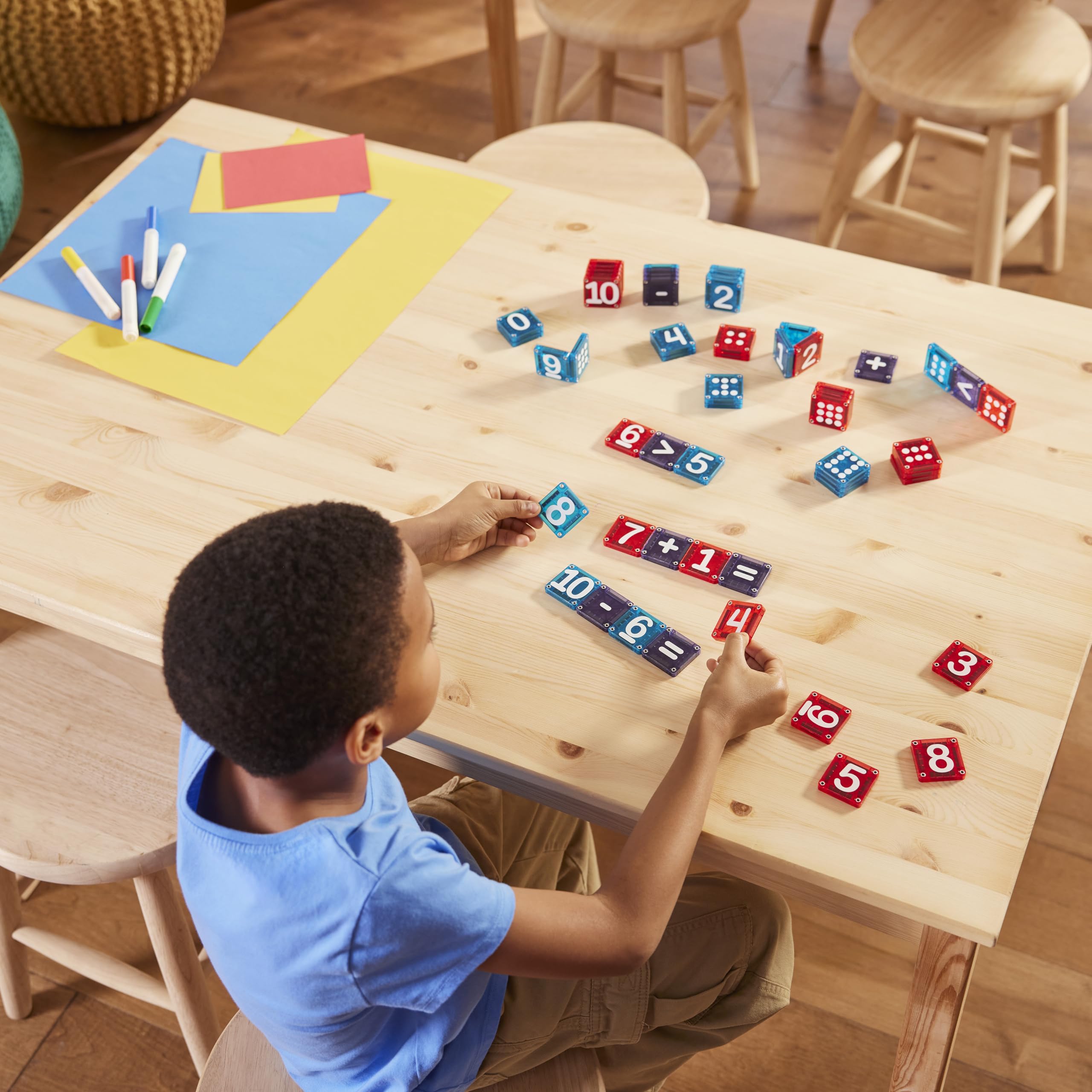 Magna-Tiles microMAGS Learn Numbers 56-Piece Magnetic Building Set | Ages 3+ | Unisex Children 7