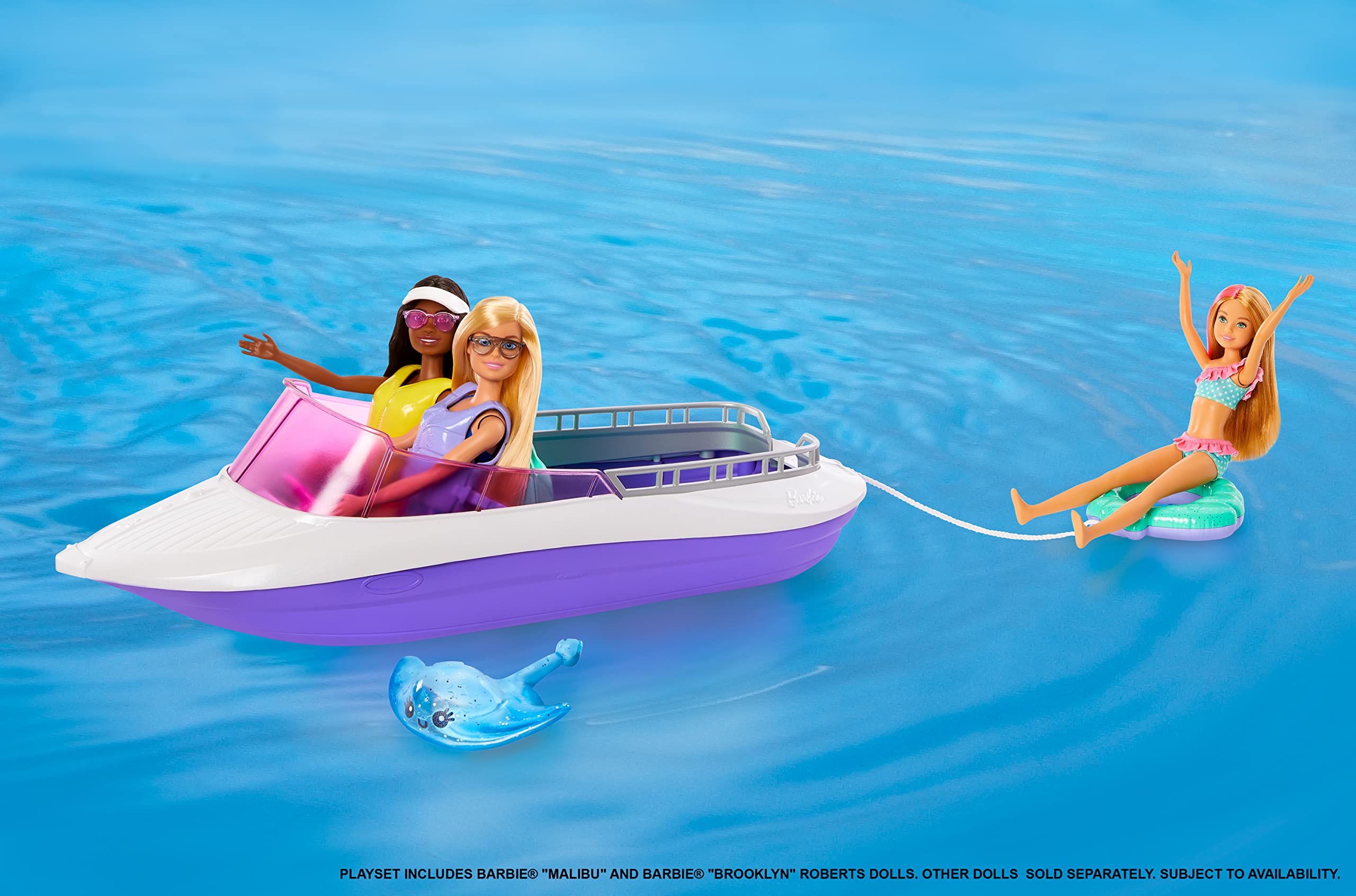 Barbie Mermaid Power Playset with 2 Barbie Dolls & 18-inch Floating Boat | Multicolor | HHG60 2