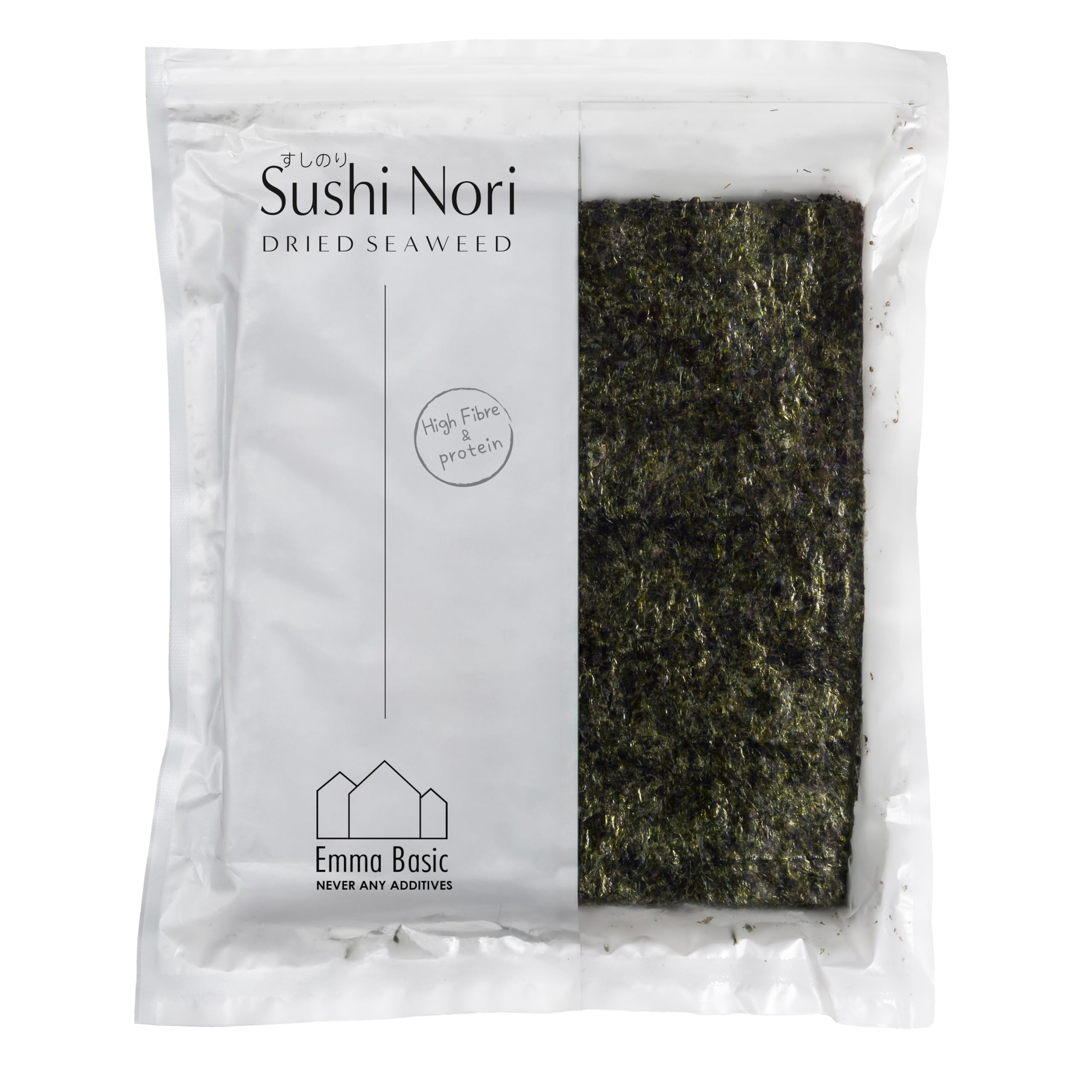 Emma Basic South Korean Seaweed Sushi Nori 50 Full Sheets - Young & Fresh Harvest