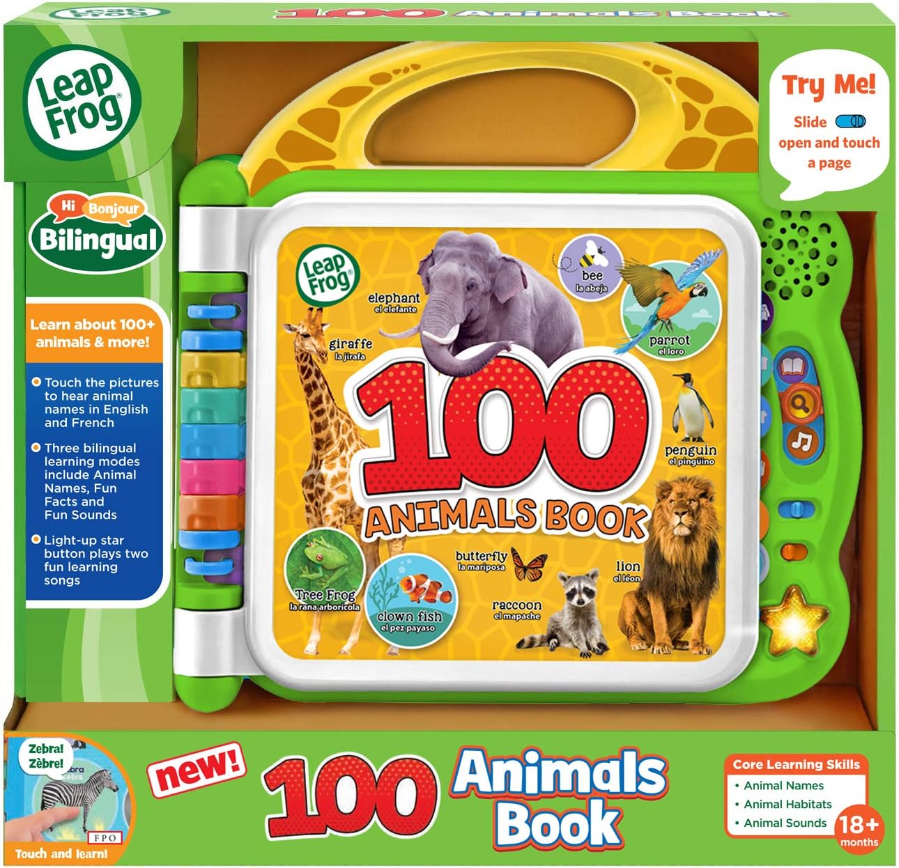 LeapFrog 100 Animals Book, Baby Book with Sounds and Colours for Sensory Play, E 4