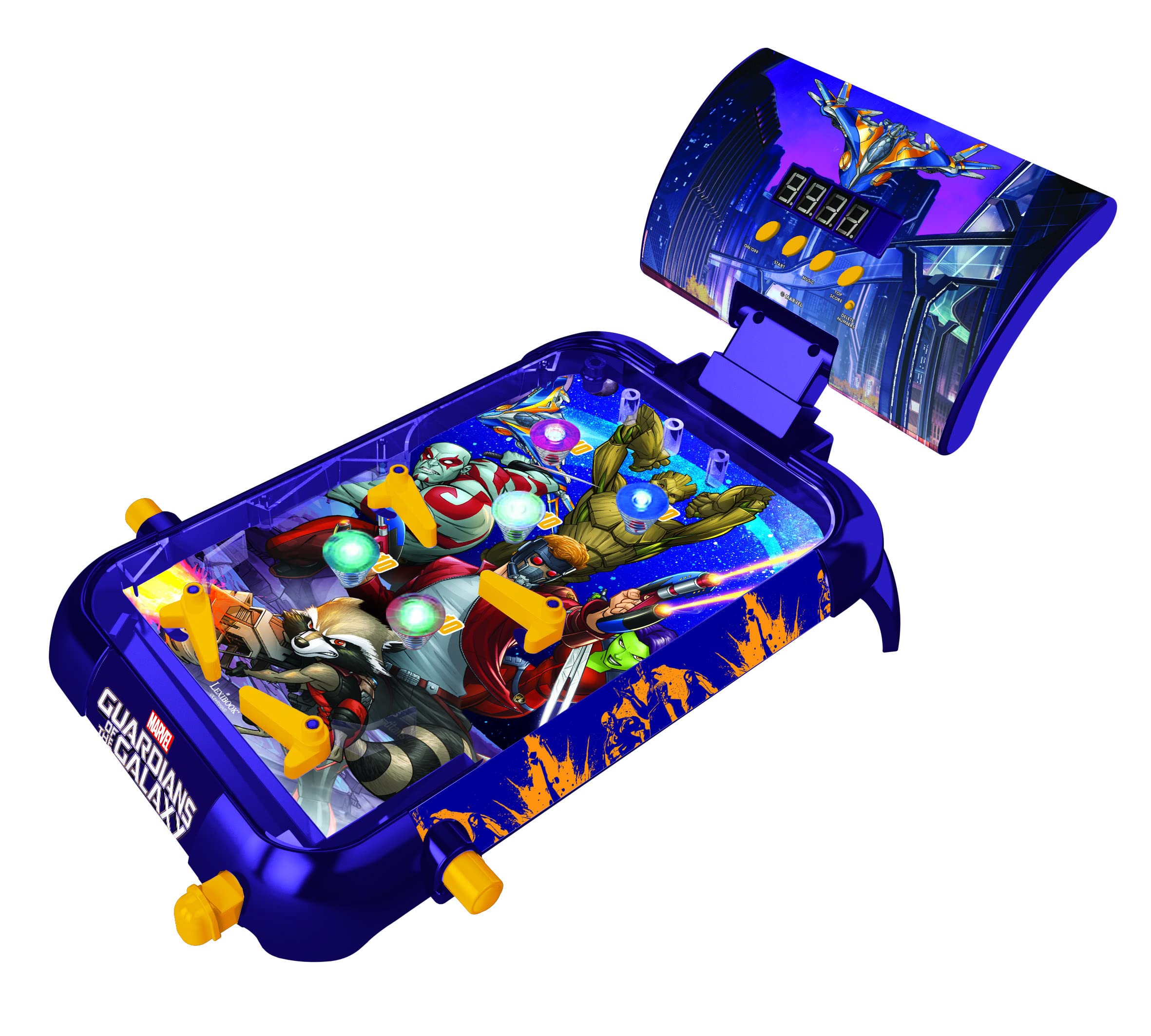 Lexibook JG610GG Marvel Guardians of the Galaxy Electronic Pinball Game - 4 Flippers, LCD Score, Light & Sound Effects 6