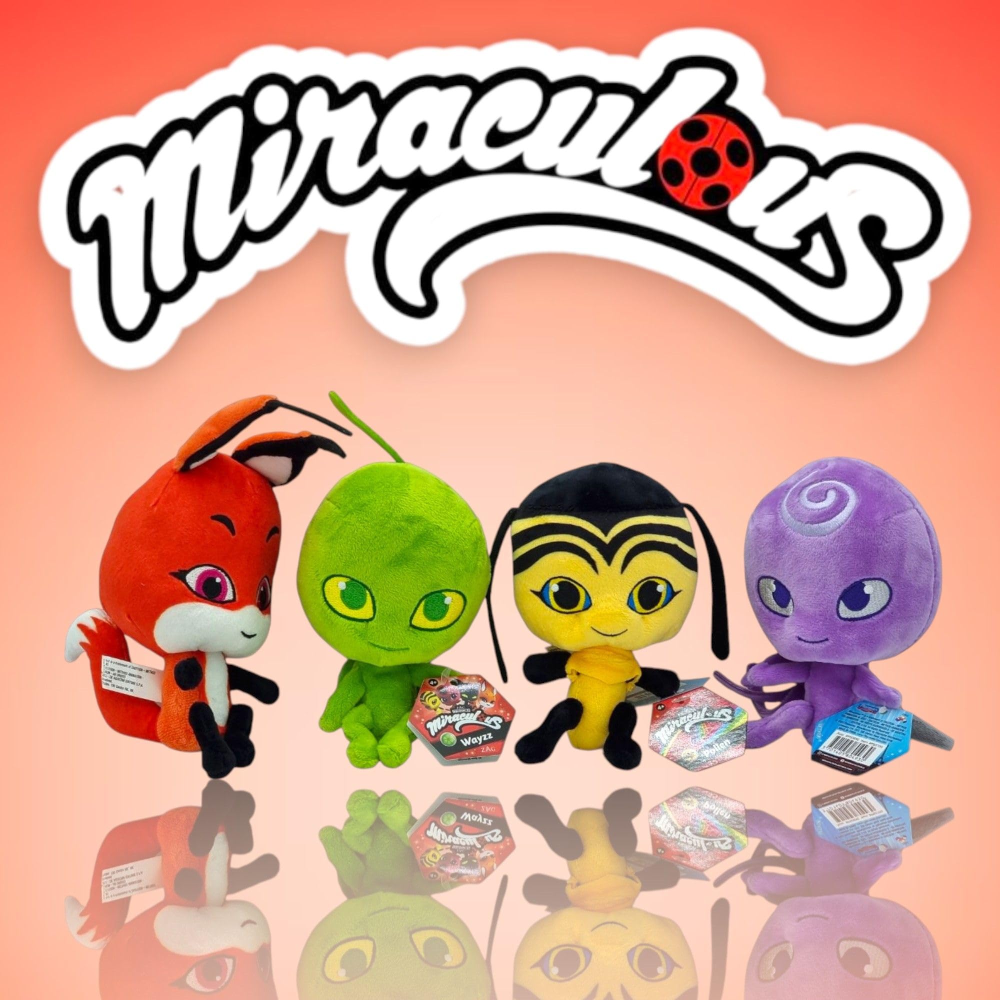 Bandai Miraculous Kwami Tikki Stylized Plush Toy 8