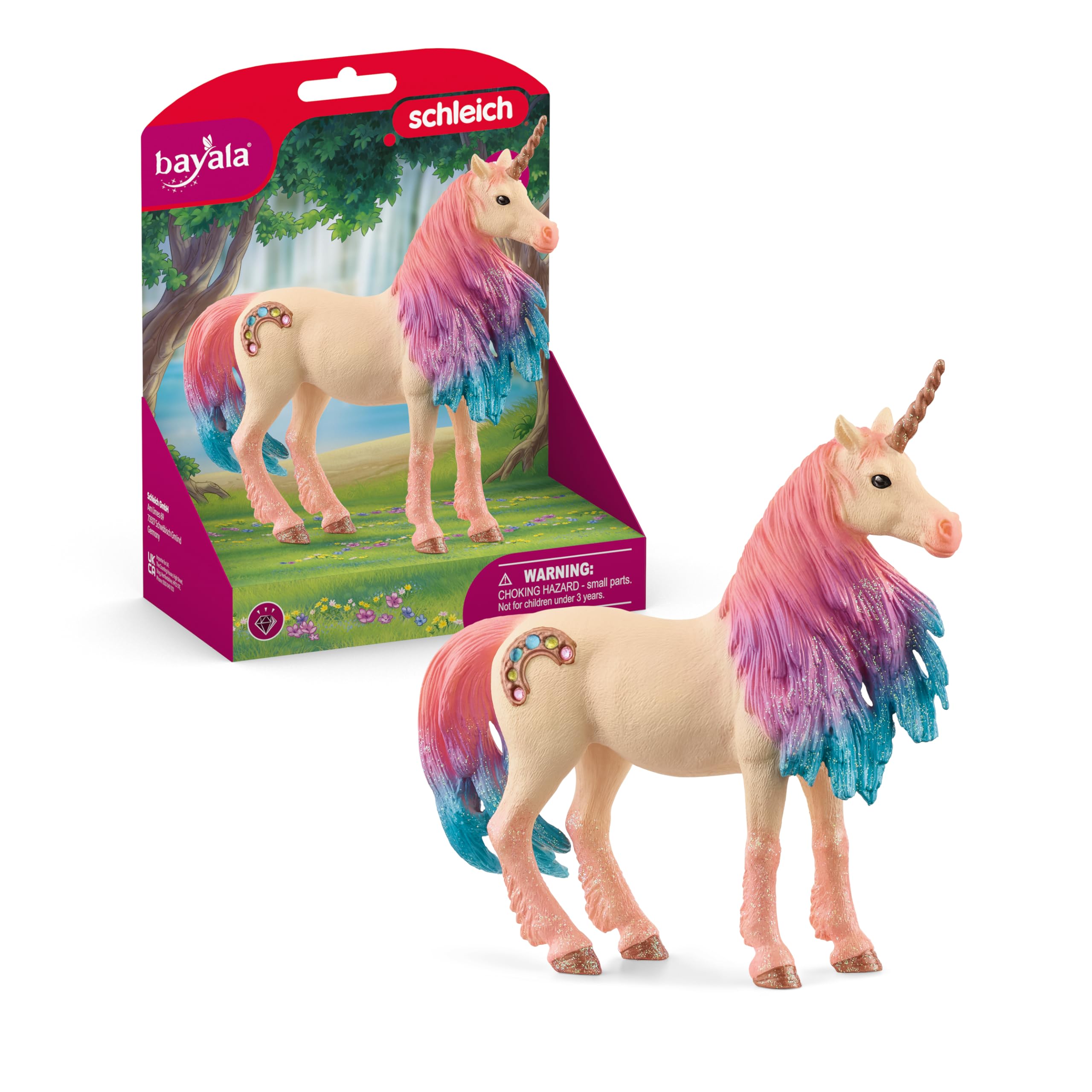 Schleich bayala Marshmallow Unicorn Mare Figurine - Piccolo Size, Multicoloured