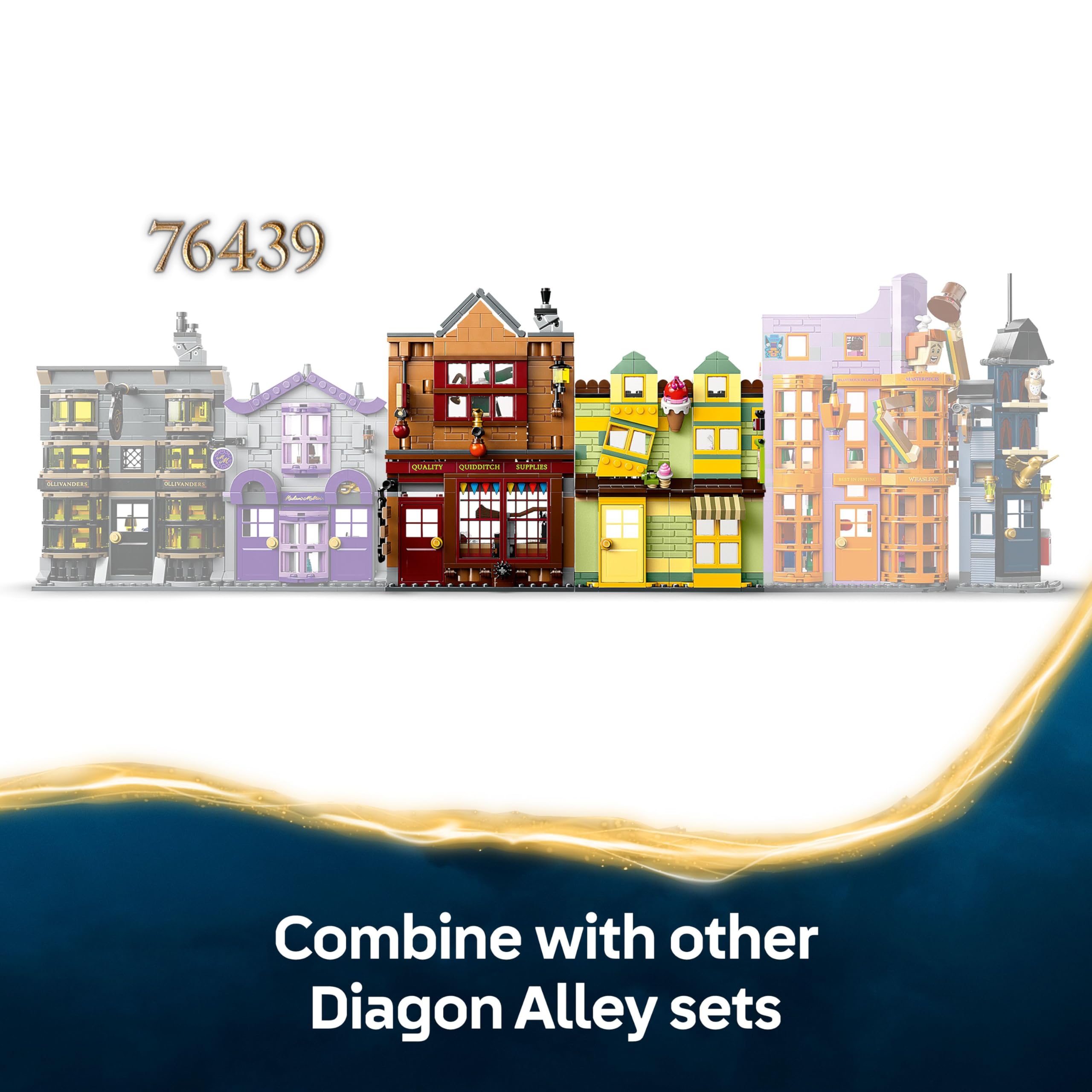 LEGO Harry Potter Diagon Alley Playset - Quality Quidditch Supplies & Ice Cream Parlour, 795 Pieces 4