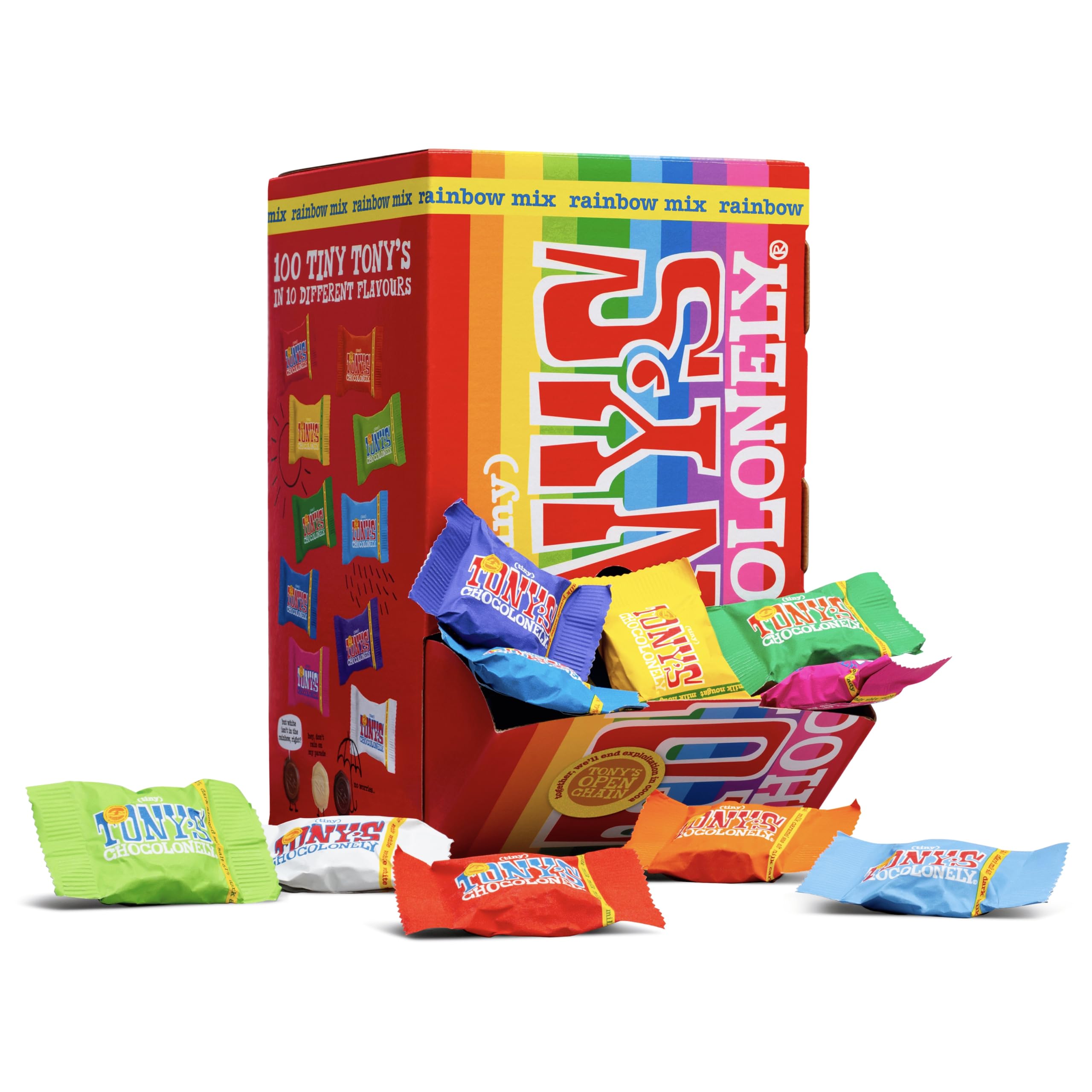 Tony's Chocolonely Tiny Tony's Chocolate Gift Box - 900g Mini Fair Trade Chocolate Mix