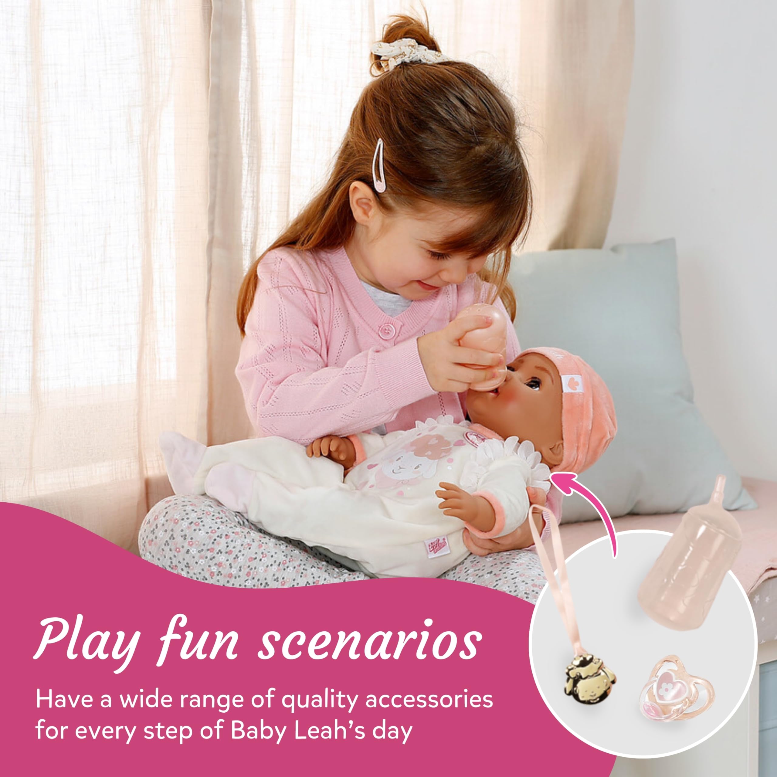 Baby Annabell Leah - 43cm Interactive Baby Doll with Realistic Movements & Sounds