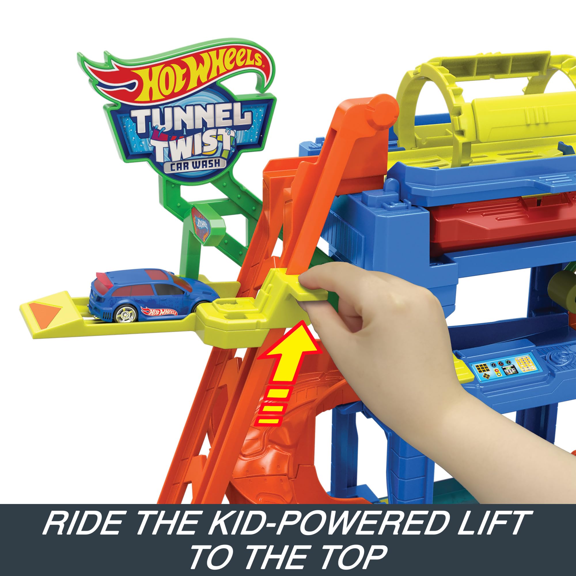 Hot Wheels City Tunnel Twist Car Wash Playset - Color Changing Fun | 1:64 Scale | Ages 3+ 3