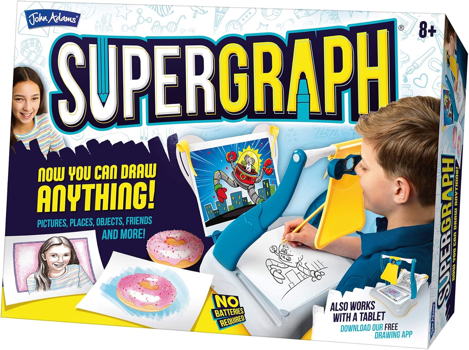 SuperGraph Drawing Station - Optical Drawing Tool for Kids 8+ 3