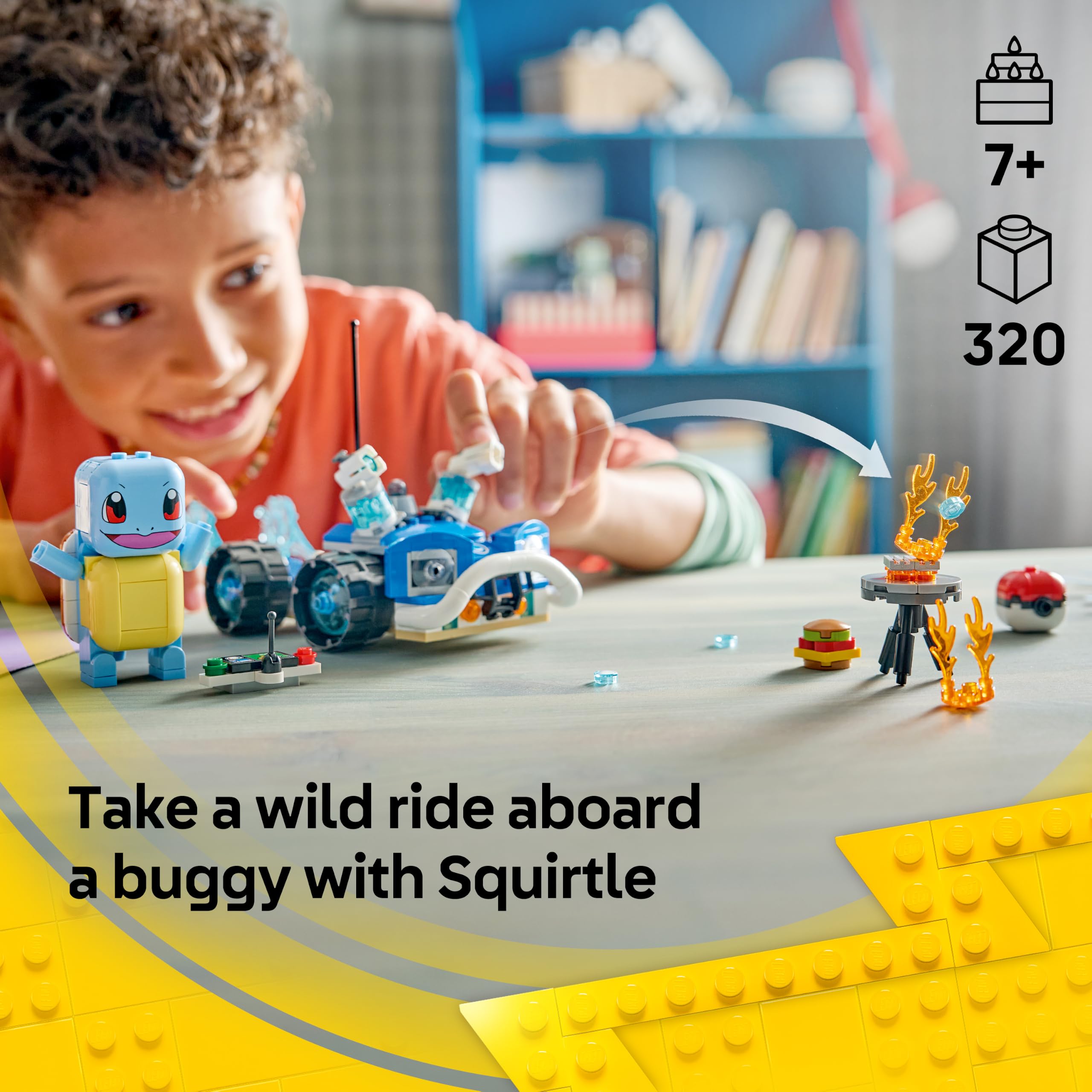 LEGO Pokémon SMART Play: Trainer’s Buggy Adventure with Squirtle Building Set (72156) | Ages 7+