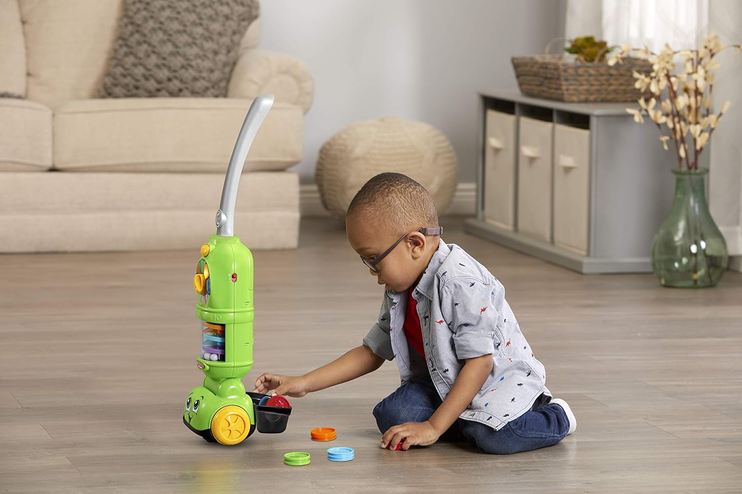 LeapFrog Pick Up &amp; Count Vacuum – Pädagogisches Rollenspielspielzeug mit Lichtern und Geräuschen für Kinder im Alter von 2–5 Jahren 4