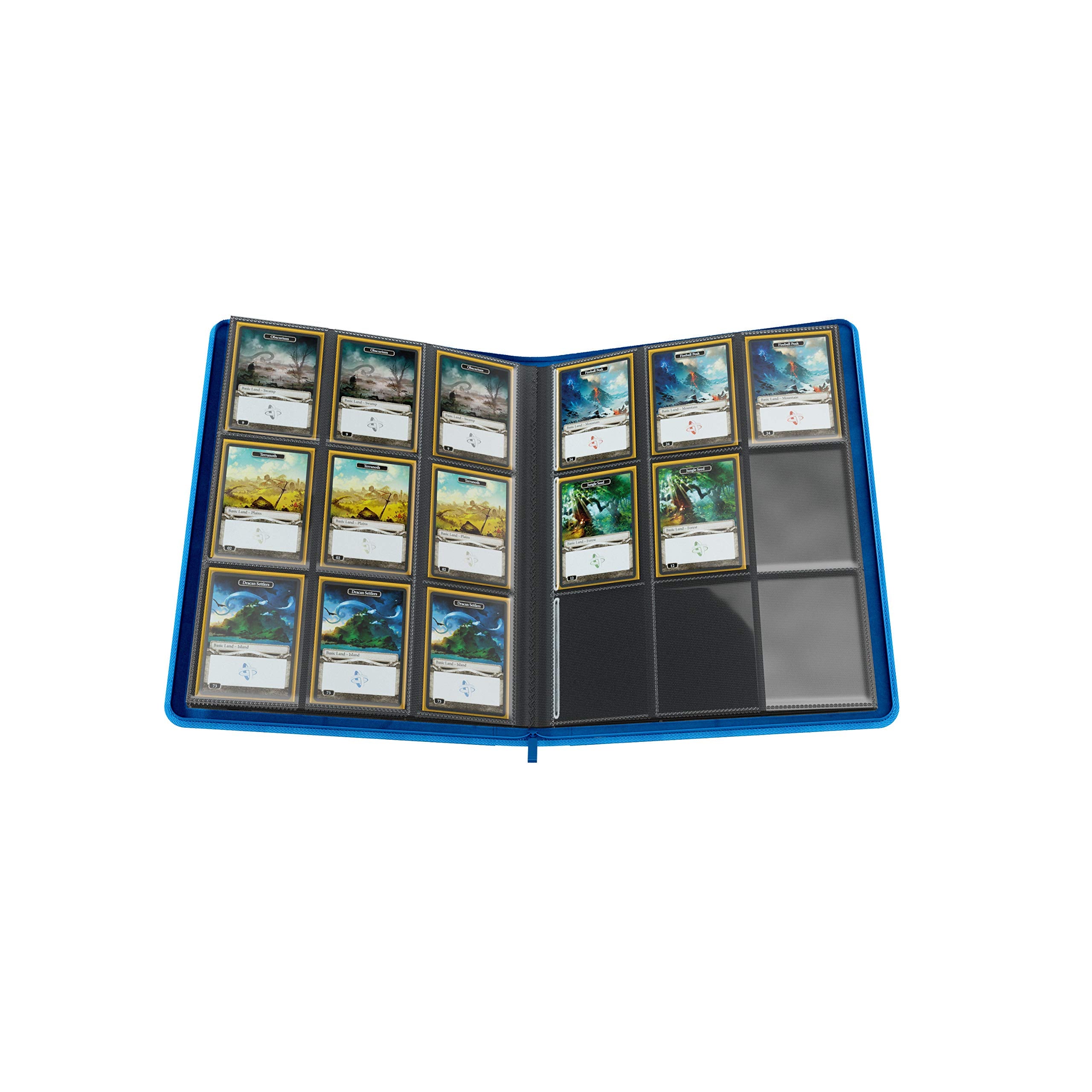 Gamegenic Zip-Up Album 18-Pocket - Holds 360 Double-Sleeved Cards, Blue