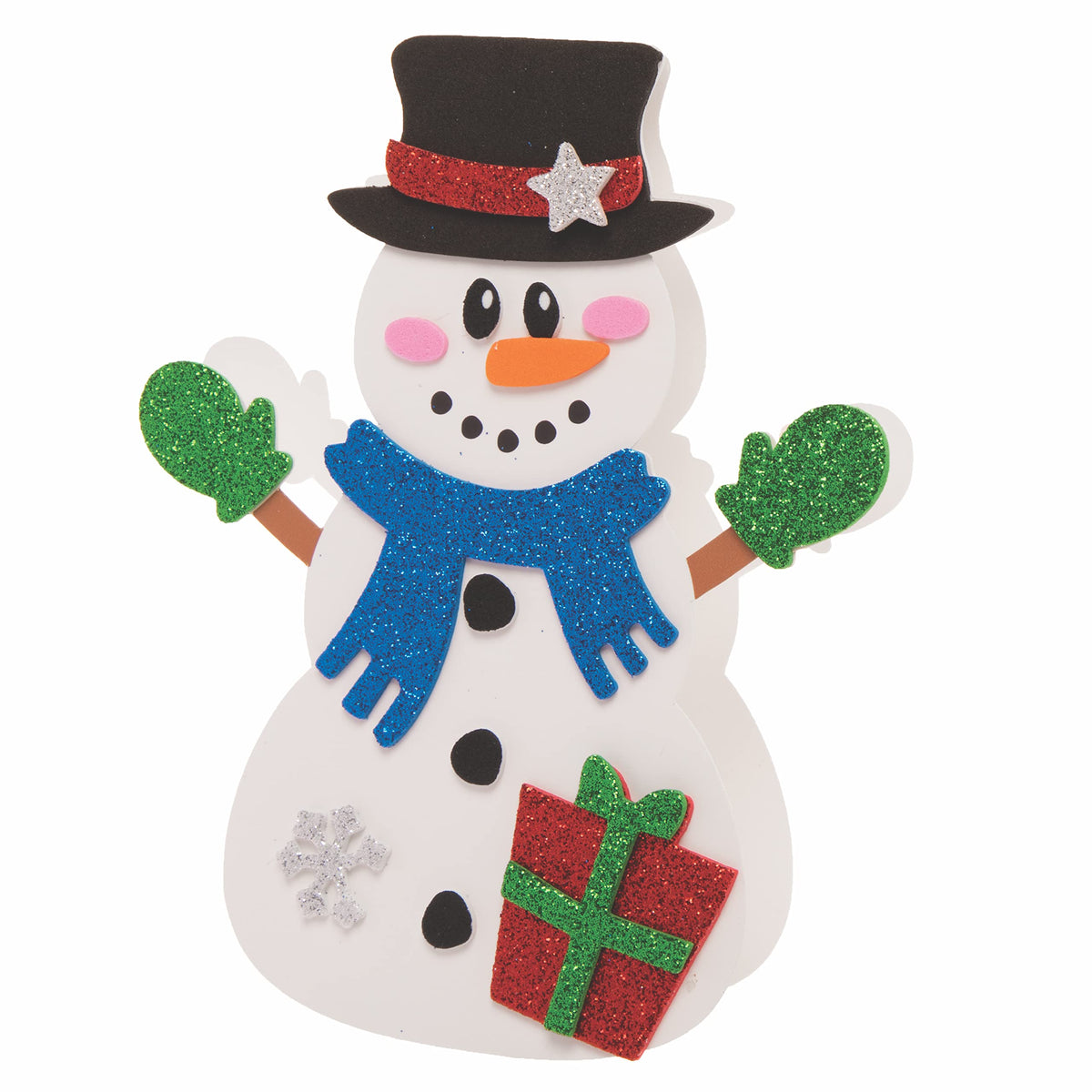 Baker Ross Snowman Card Kits - Pack of 6 | Card Making for Kids | Ages 3+