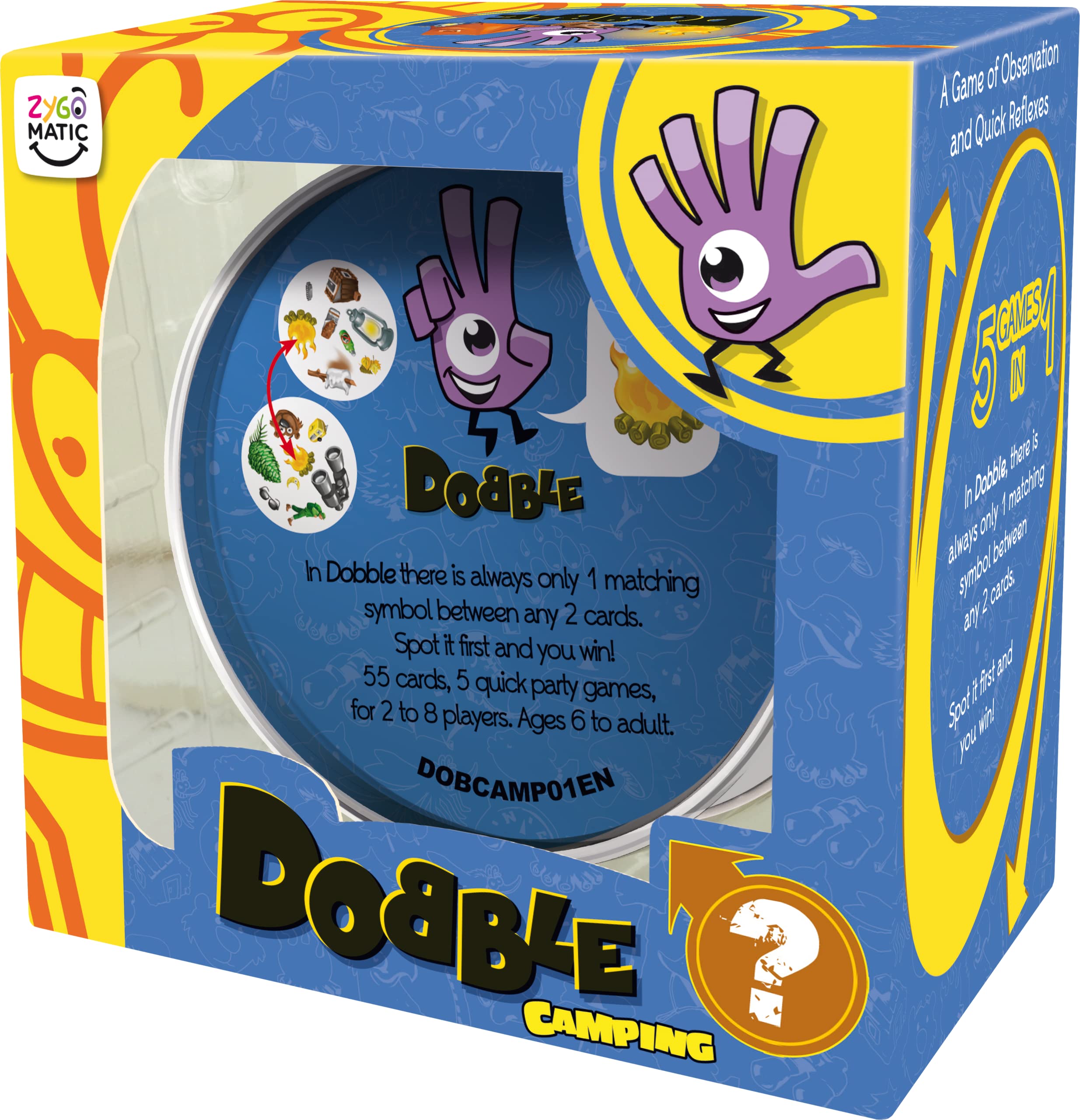 Asmodee Dobble Camping-Kartenspiel für Kinder ab 6 Jahren | 2–8 Spieler | 15 Minuten Spielzeit 8