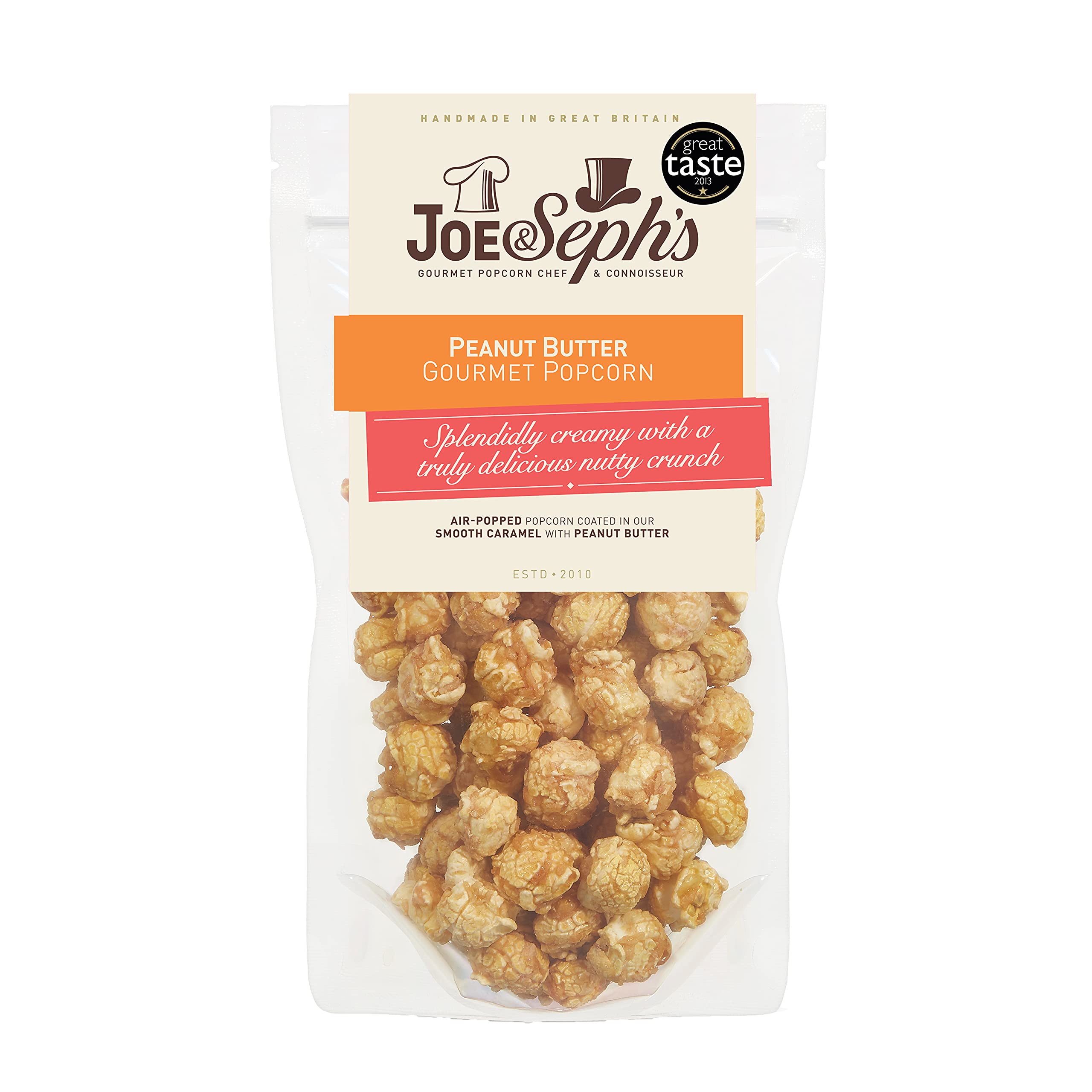 Joe & Seph's Caramel & Peanut Butter Popcorn - Handmade Gourmet | 80g Pouch 1